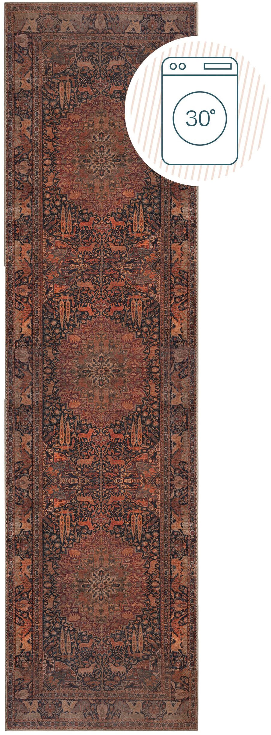 FLAIR RUGS Teppich »Nico«, rechteckig, 4 mm Höhe, Waschbarer Traditioneller günstig online kaufen