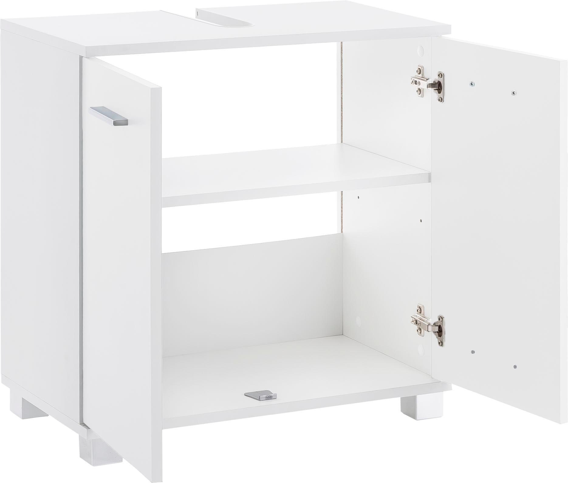 Schildmeyer Waschbeckenunterschrank »Lumo«, Breite 60 cm, mit 2 Türen & Metallgriffen