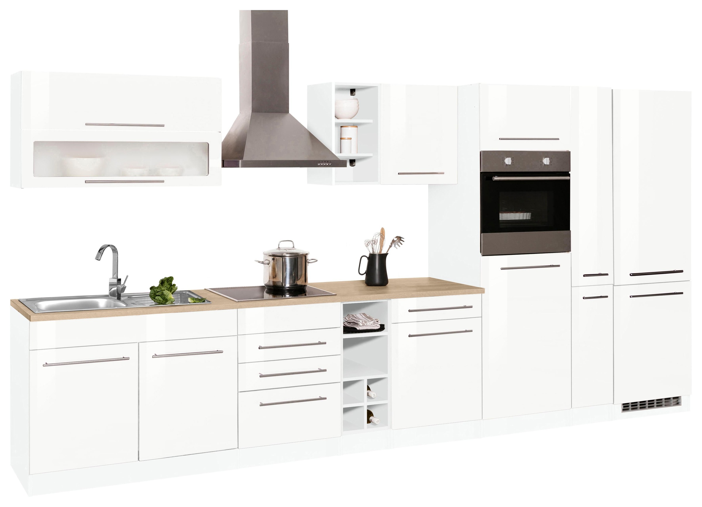 KOCHSTATION Küchenzeile »KS-Eton«, ohne E-Geräte, Breite 390 cm günstig online kaufen