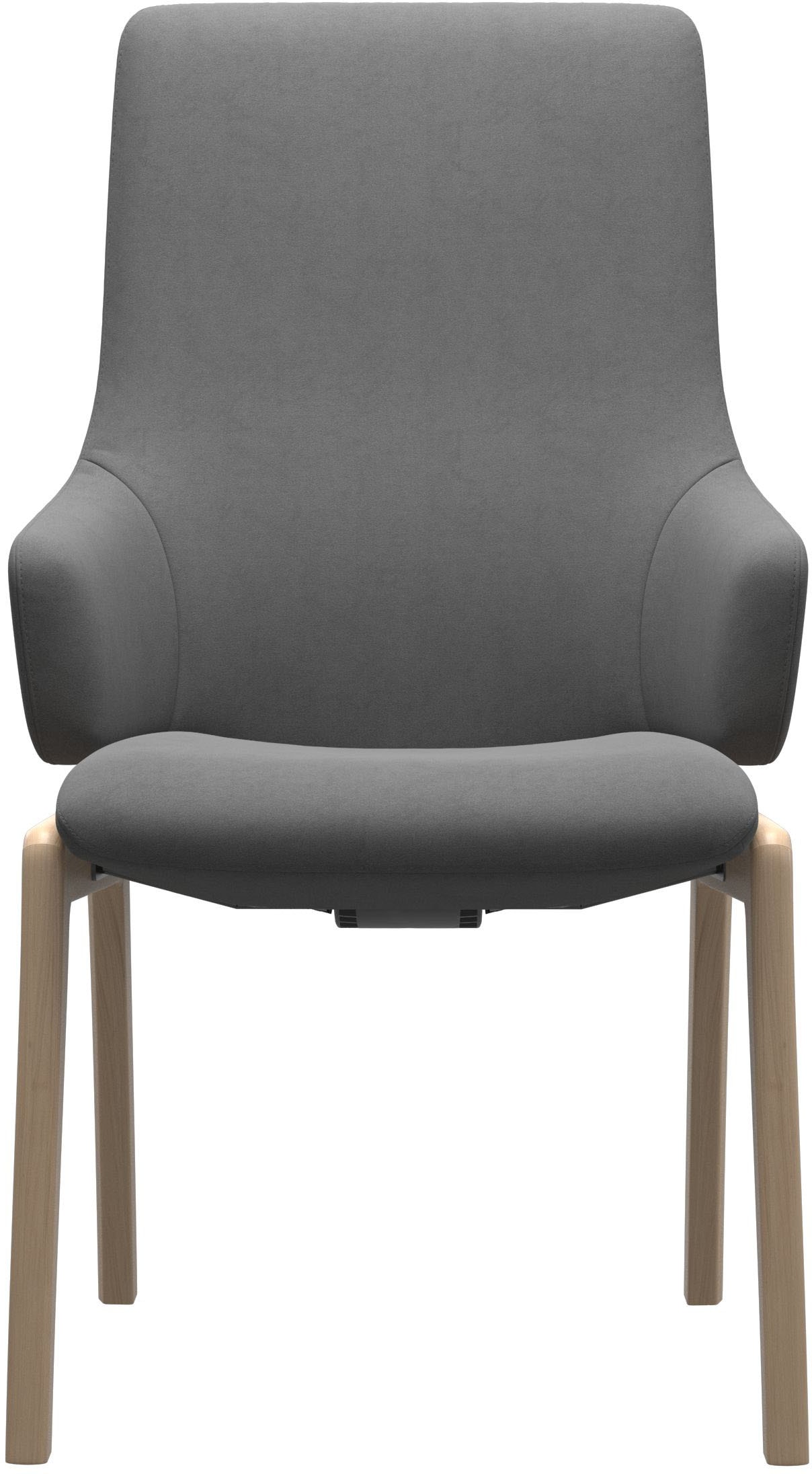 Stressless® Polsterstuhl »Laurel«, Microfaser DINAMICA, High Back mit Armlehne, Größe L, mit abgerundeten Beinen in Walnuss