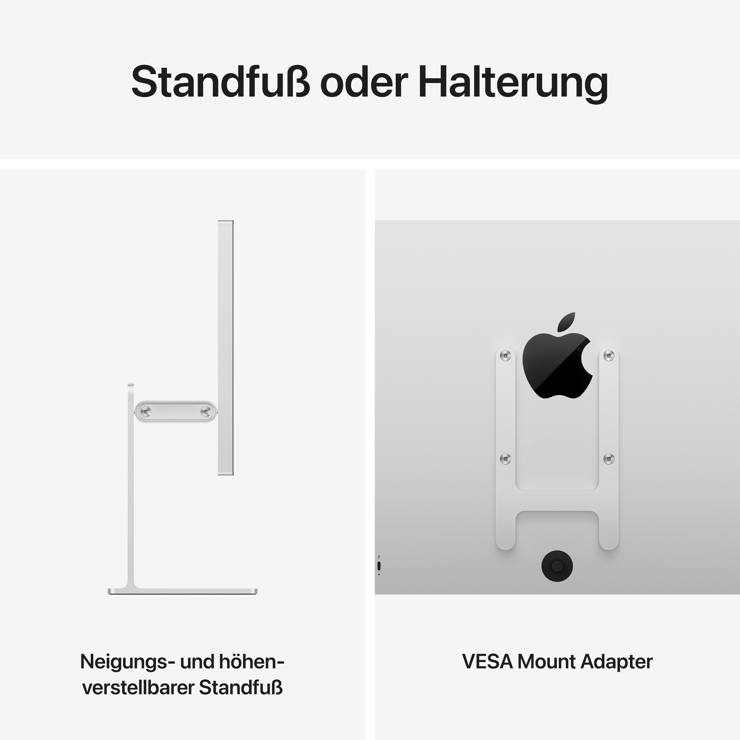 Apple LED-Monitor »Studio Display XDR« 68,29 cm/27 ″  5120 x 2880 px 5K 120 Hz Nanotexturglas - VESA mount Adapter (Fuß nicht inkludiert)