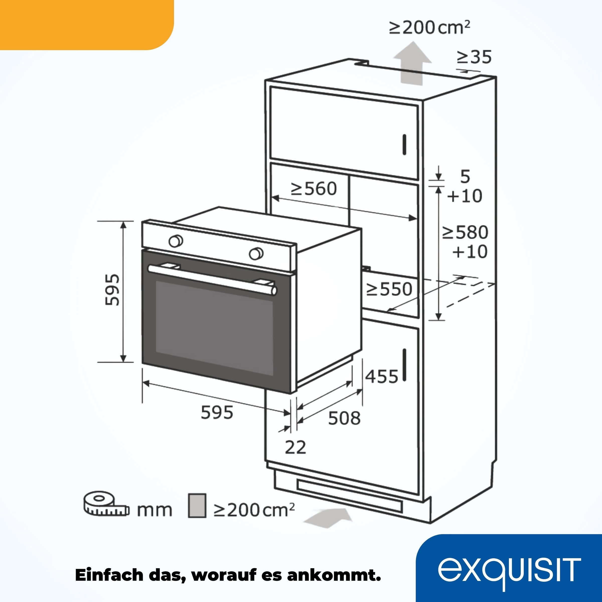 exquisit Einbaubackofen  »EBE278-H-020 schwarz«