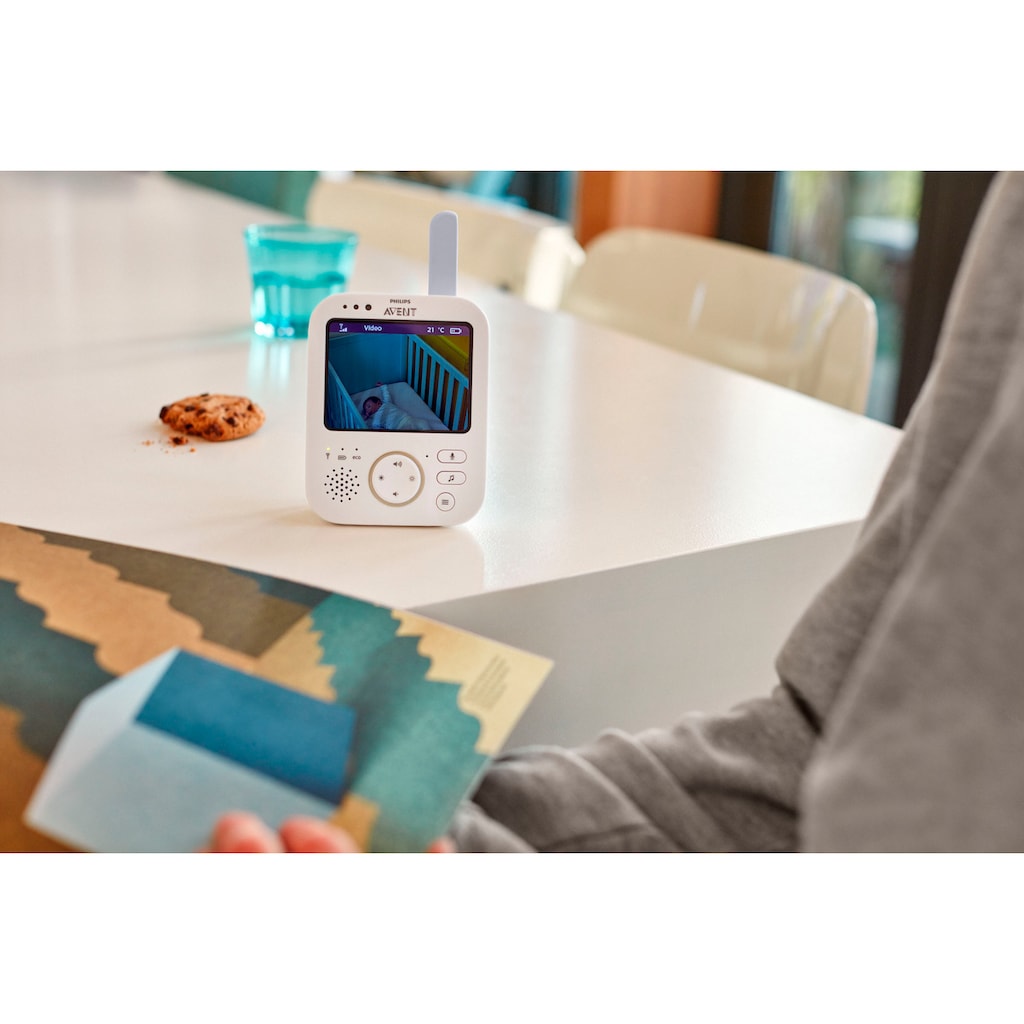 Philips AVENT Video-Babyphone »SCD843/26«, sichere Verbindung, 3,5 Zoll Farbdisplay, Eco-Mode