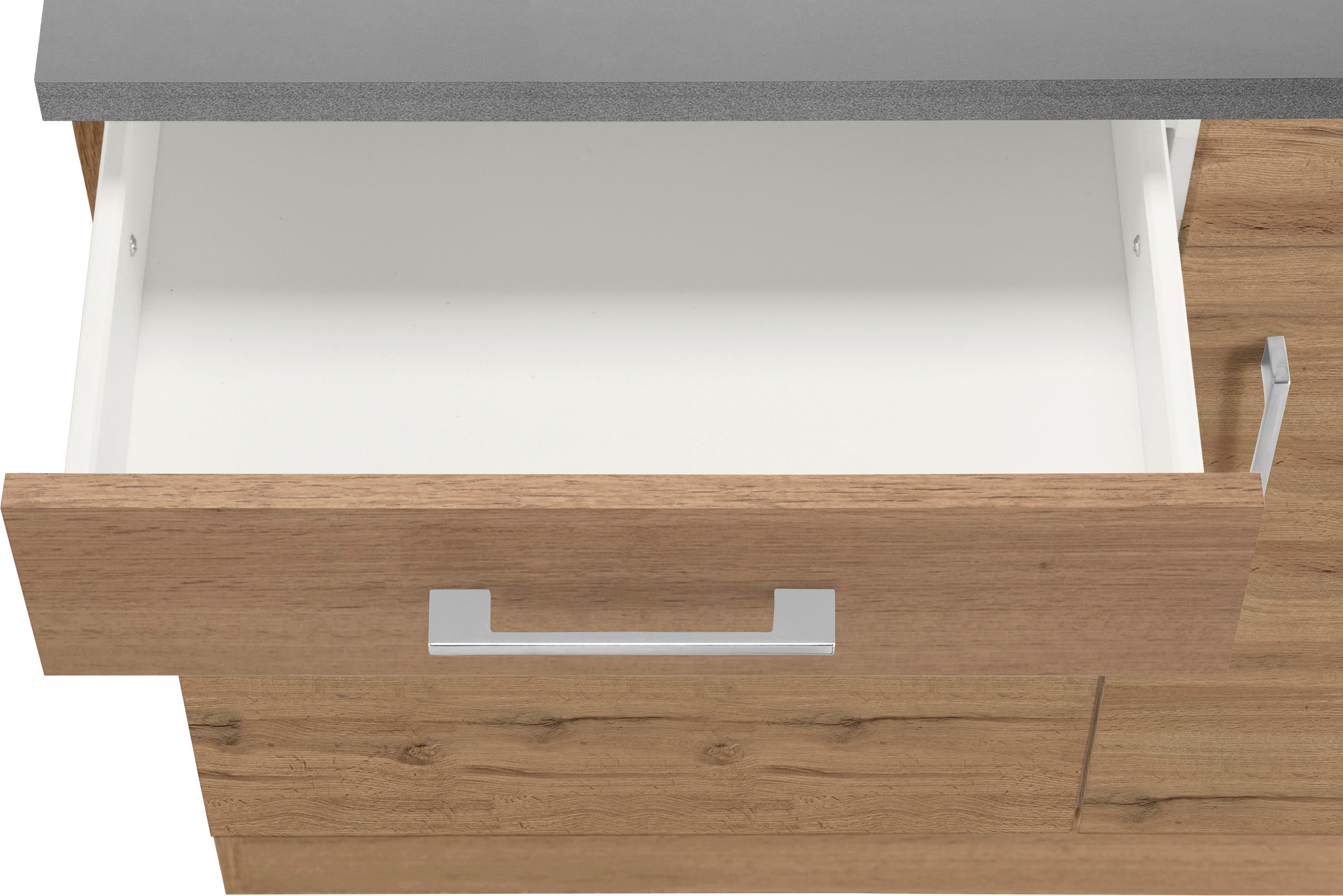 KOCHSTATION Unterschrank »KS-Colmar« 100 cm, mit Metallgriff, für viel Stauraum