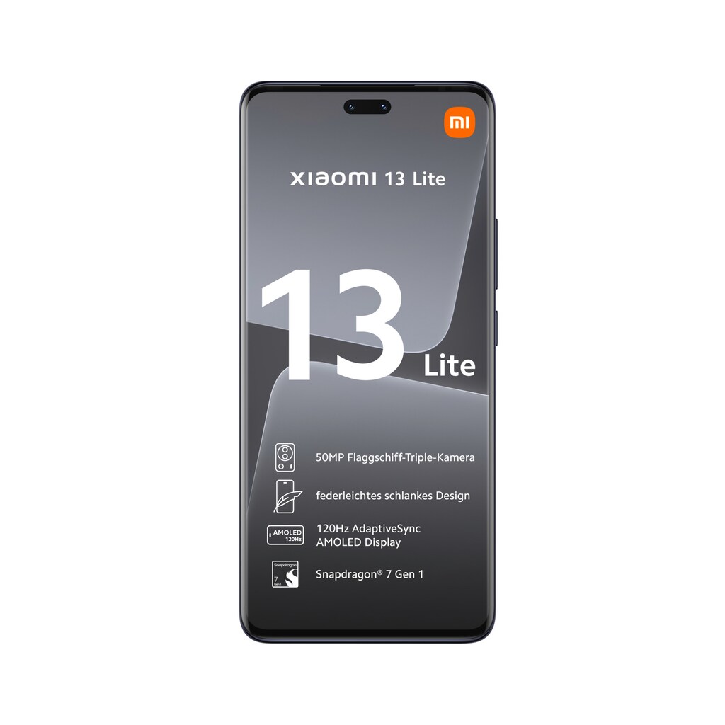 Xiaomi Smartphone »13 Lite 8GB+128GB«, Schwarz, 16,65 cm/6,55 Zoll, 128 GB Speicherplatz, 50 MP Kamera