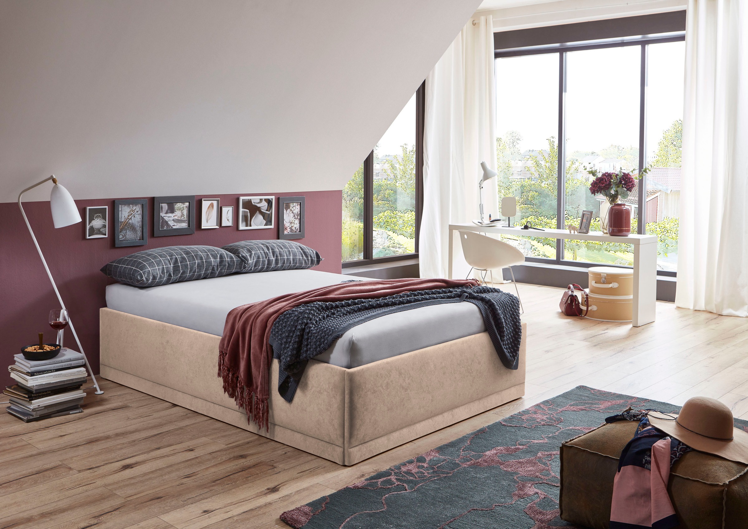 Westfalia Schlafkomfort Polsterbett "Texel" Komforthöhe mit Zierkissen, Bet günstig online kaufen