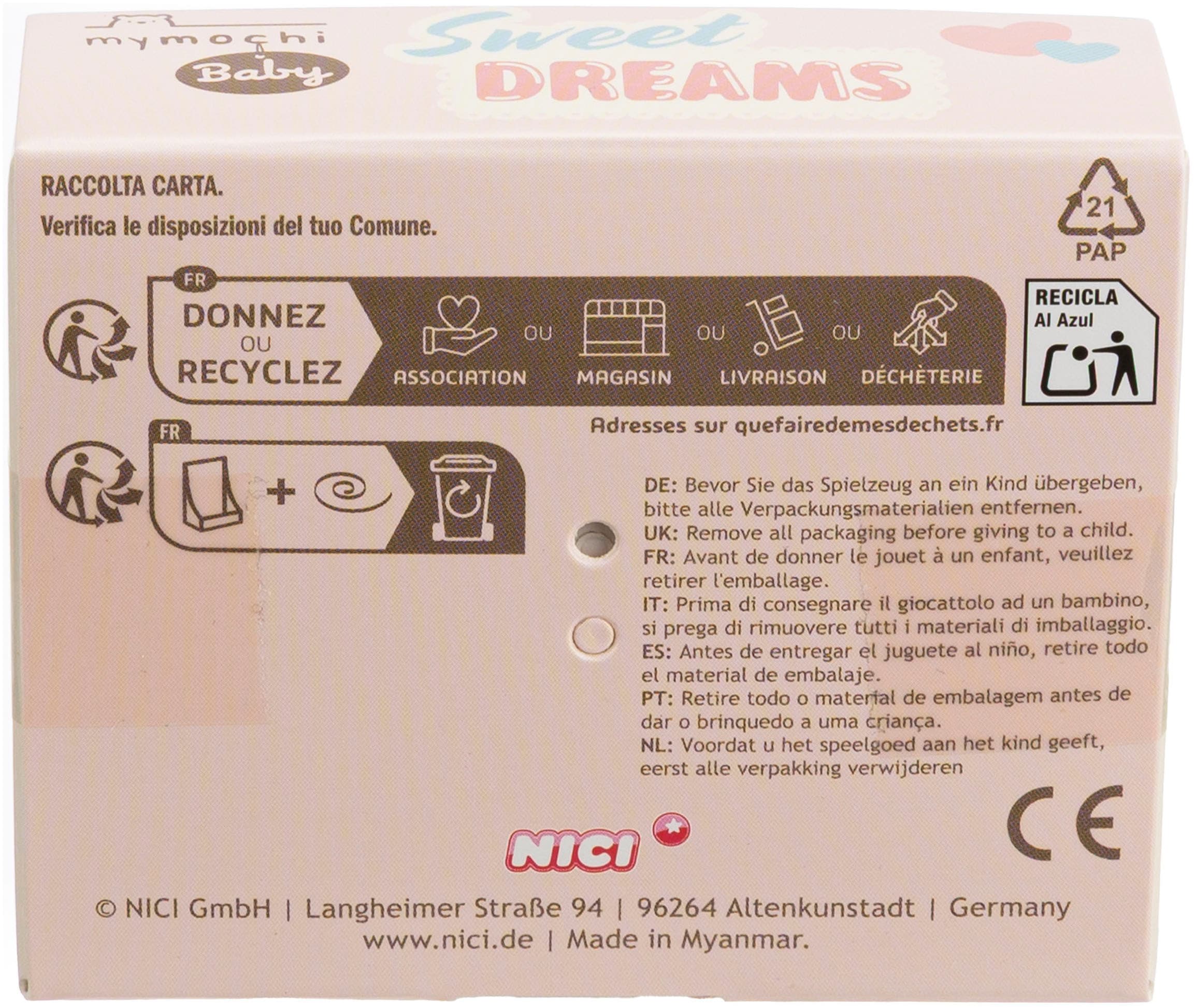Nici Kuscheltier »mymochi, Set Panda Kono 7cm mit Breischale & Bettchen mit Karabiner« in Geschenkbox
