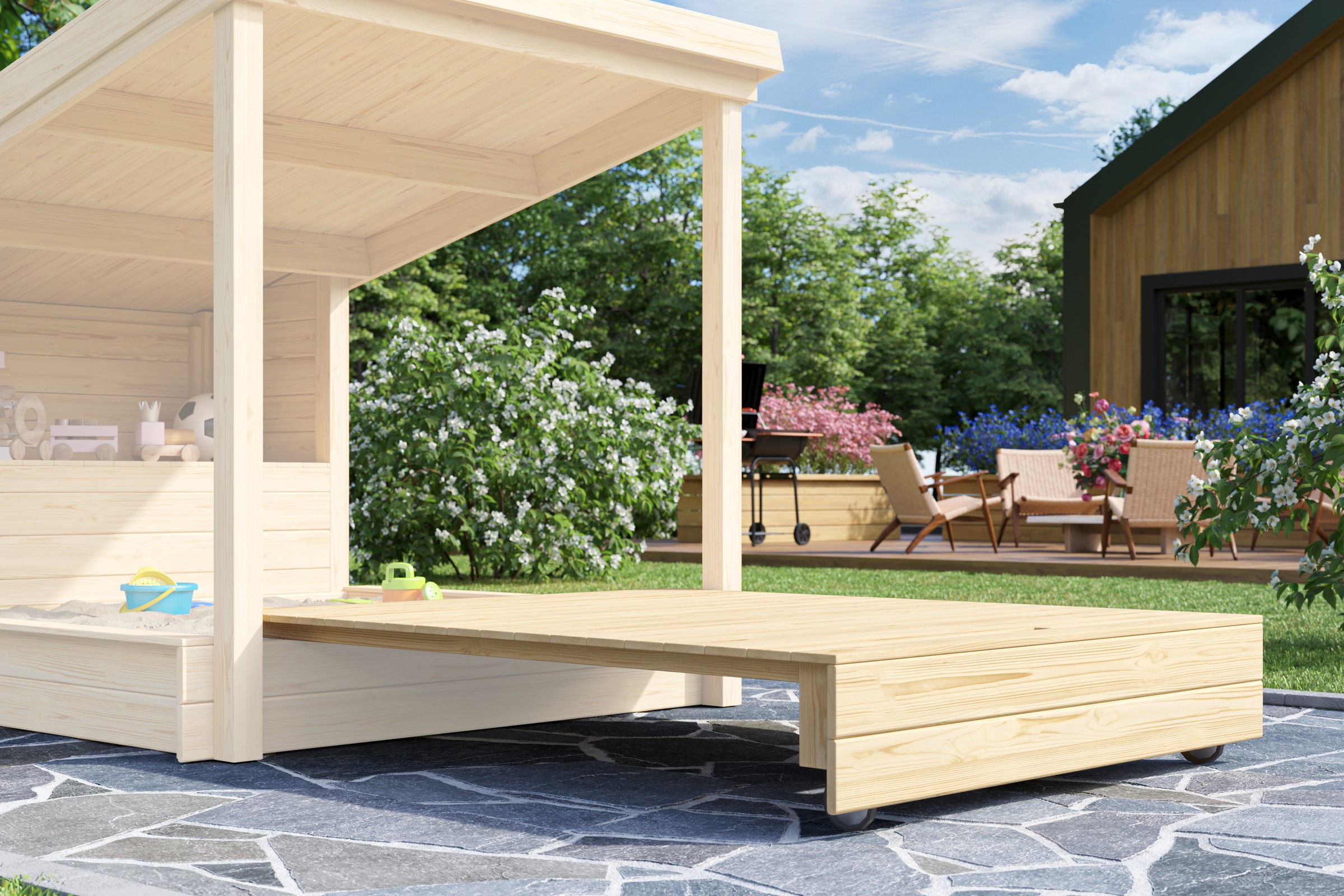 Nordic Holz Deckel »Passend zu Kinderspielhaus Pippi 2« BxL: 195x215 cm