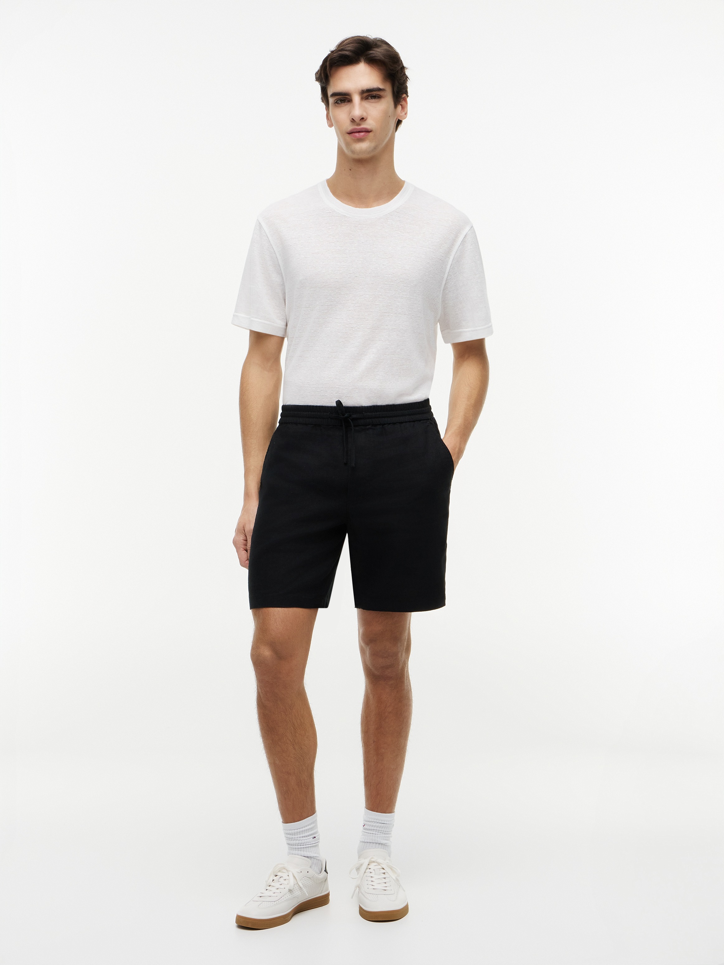 Tommy Hilfiger Chinoshorts »DOVER«  aus Leinenmix, elastischer Bund