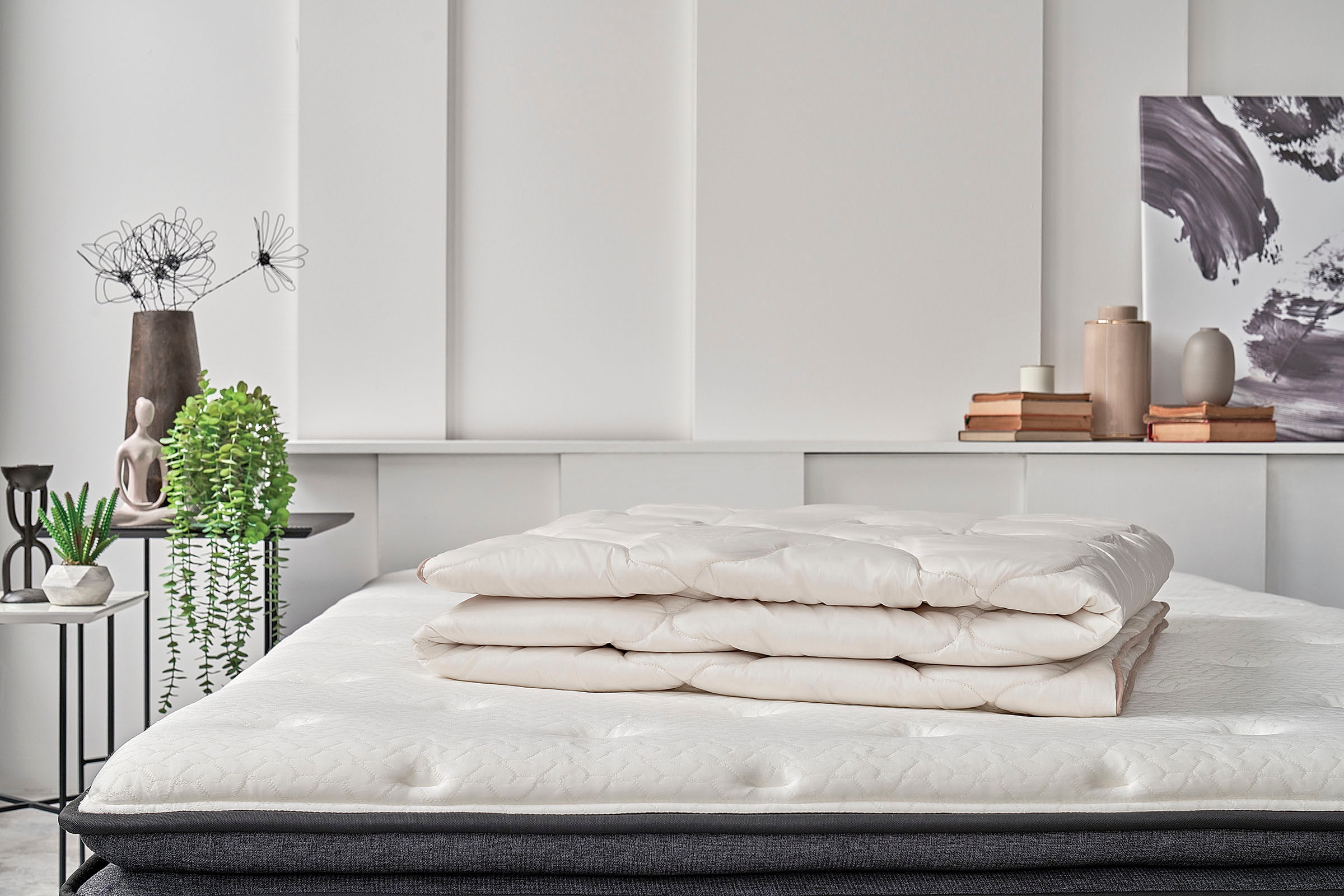 Yatas Bedding Naturhaarbettdecke »Superwashed Wolle, Bettdecke 135x200, 200x200 cm & weitere Größen«, warm, (1 St.), Sommer, Herbst, allergiker geeignet (Hausstauballergiker)