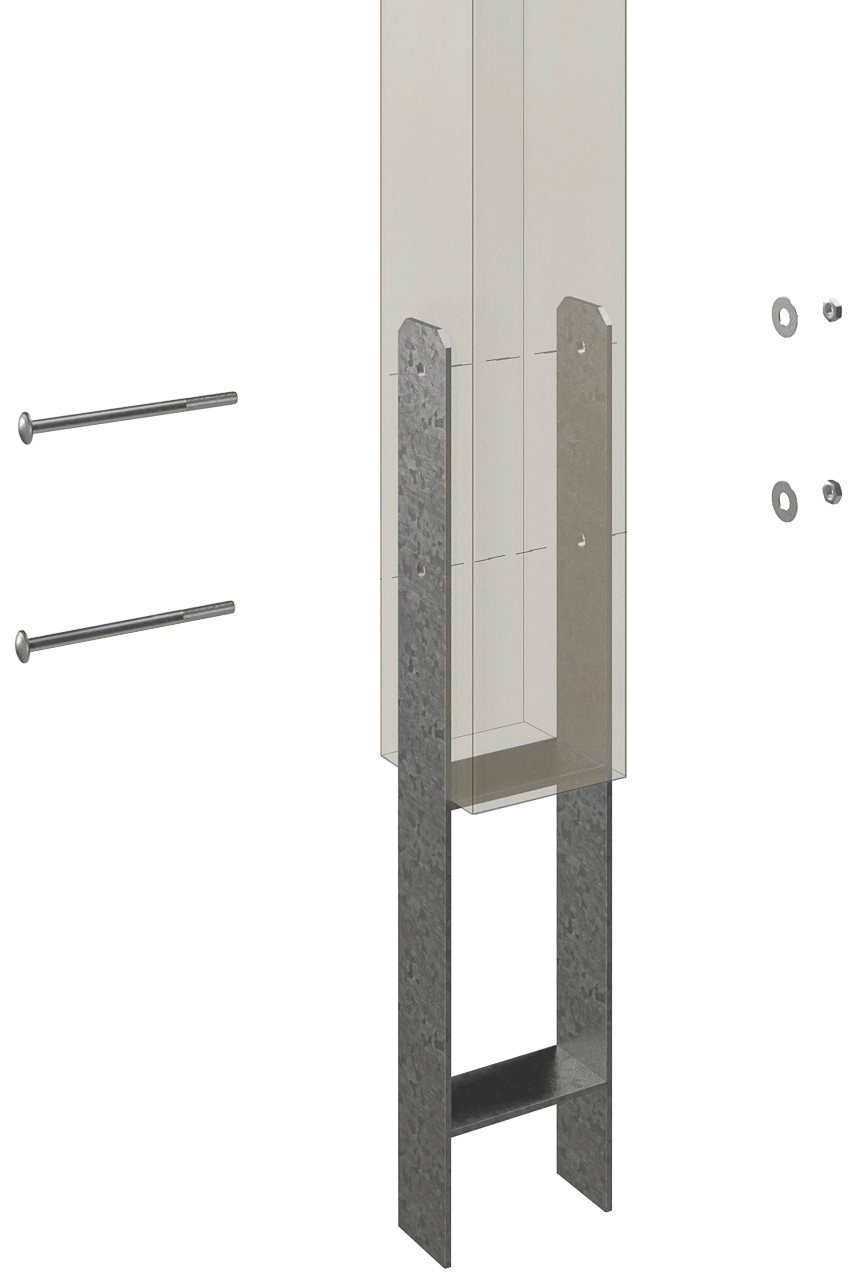 Skanholz Doppelcarport »Grunewald«, Leimholz-Nordisches Fichtenholz, natur, mit Aluminiumdach