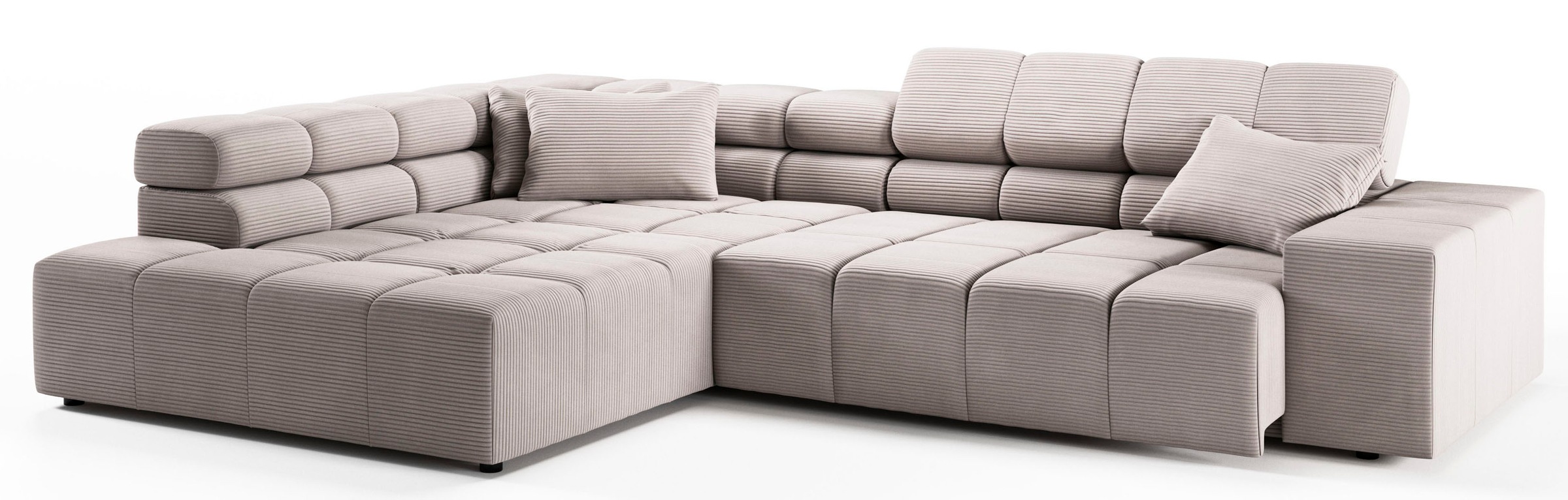 INOSIGN Ecksofa »Ancona incl. Kopfteilverstellung, OTTOs Choice, Breite 319cm, L-Form«, wahlweise motorische Sitztiefenverstellung, auch in Cord + Easy Care