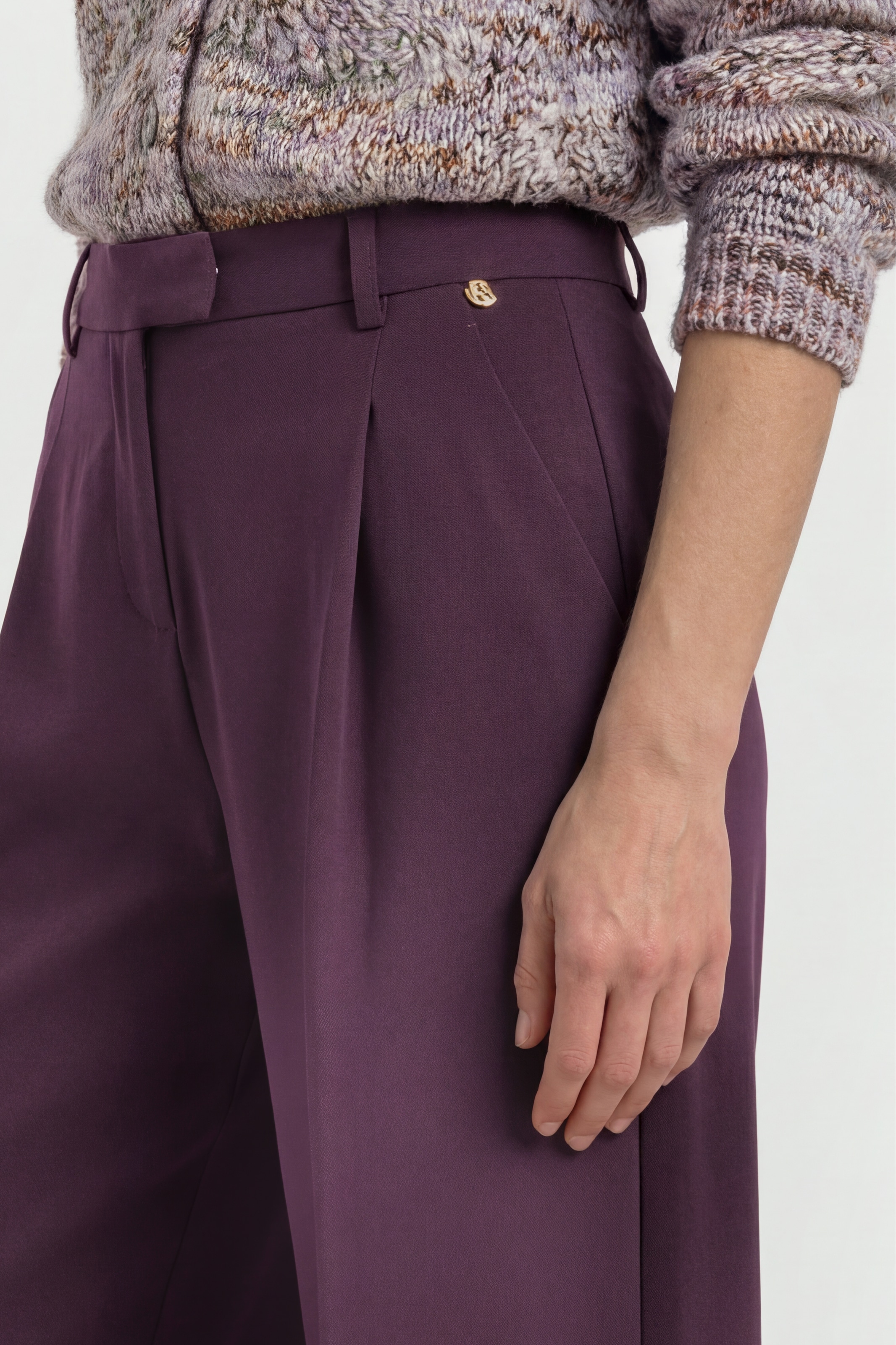 RICHROYAL Bundfaltenhose  mit Bügelfalten, Wide Leg