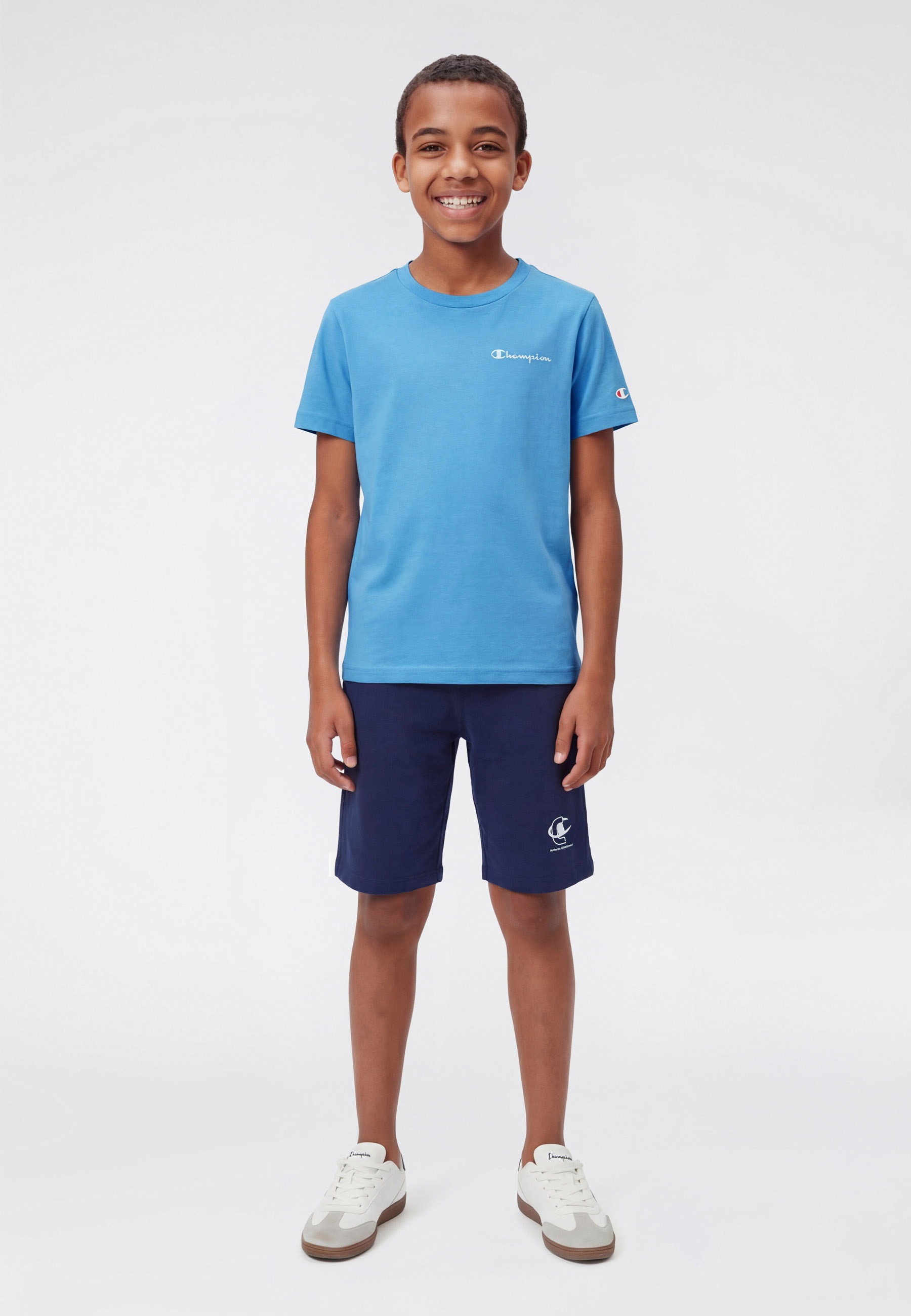 Champion »ICONS CONTRAST Crewneck T-Shirt« mit Rundhalsausschnitt, Kurzarm, aus Baumwolle, klassischer Schnitt