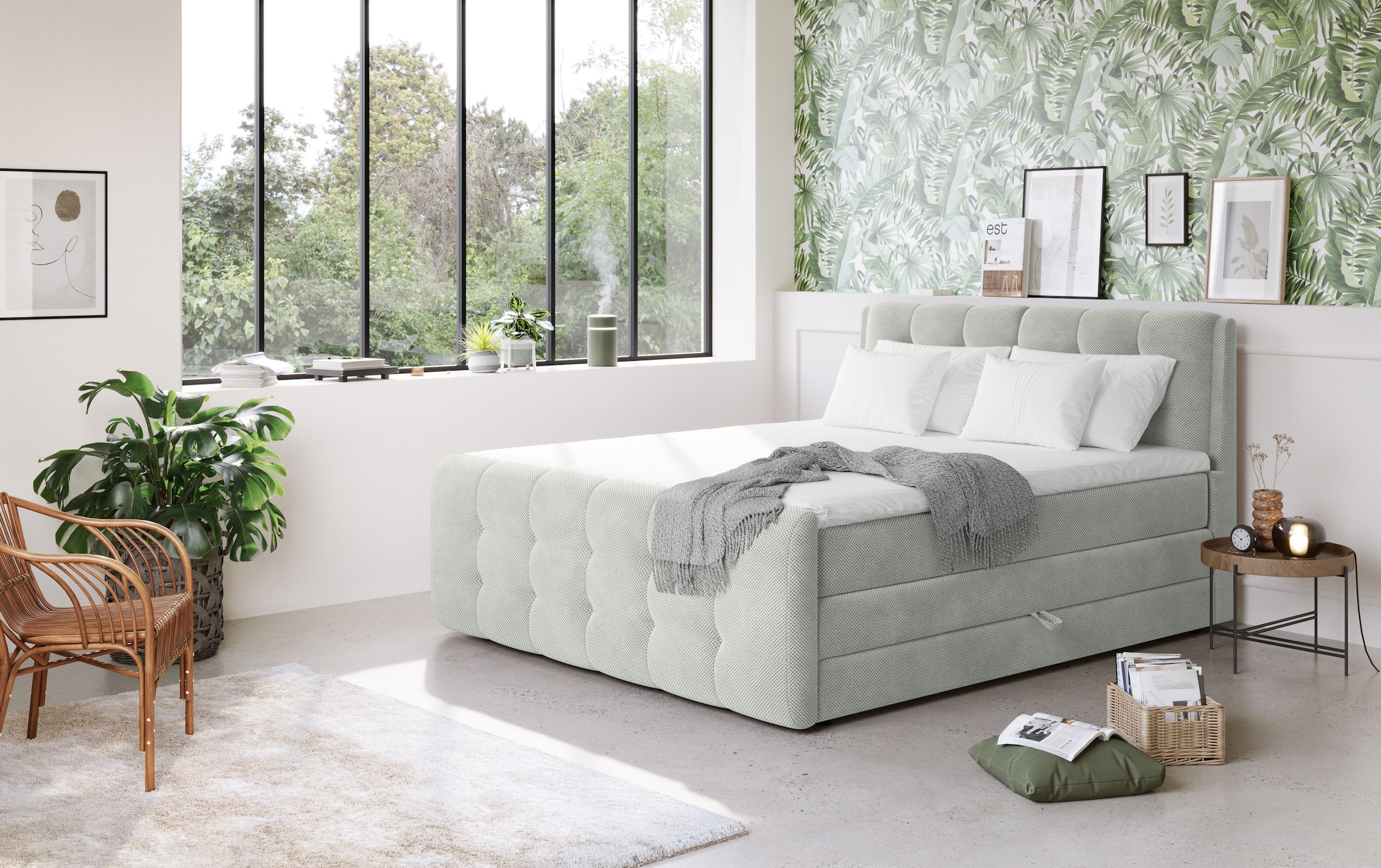 COTTA Boxspringbett »Fort mit Bettkasten, inkl. Topper« erhältlich in verschiedenen Breiten (160cm, 180cm & 200cm)