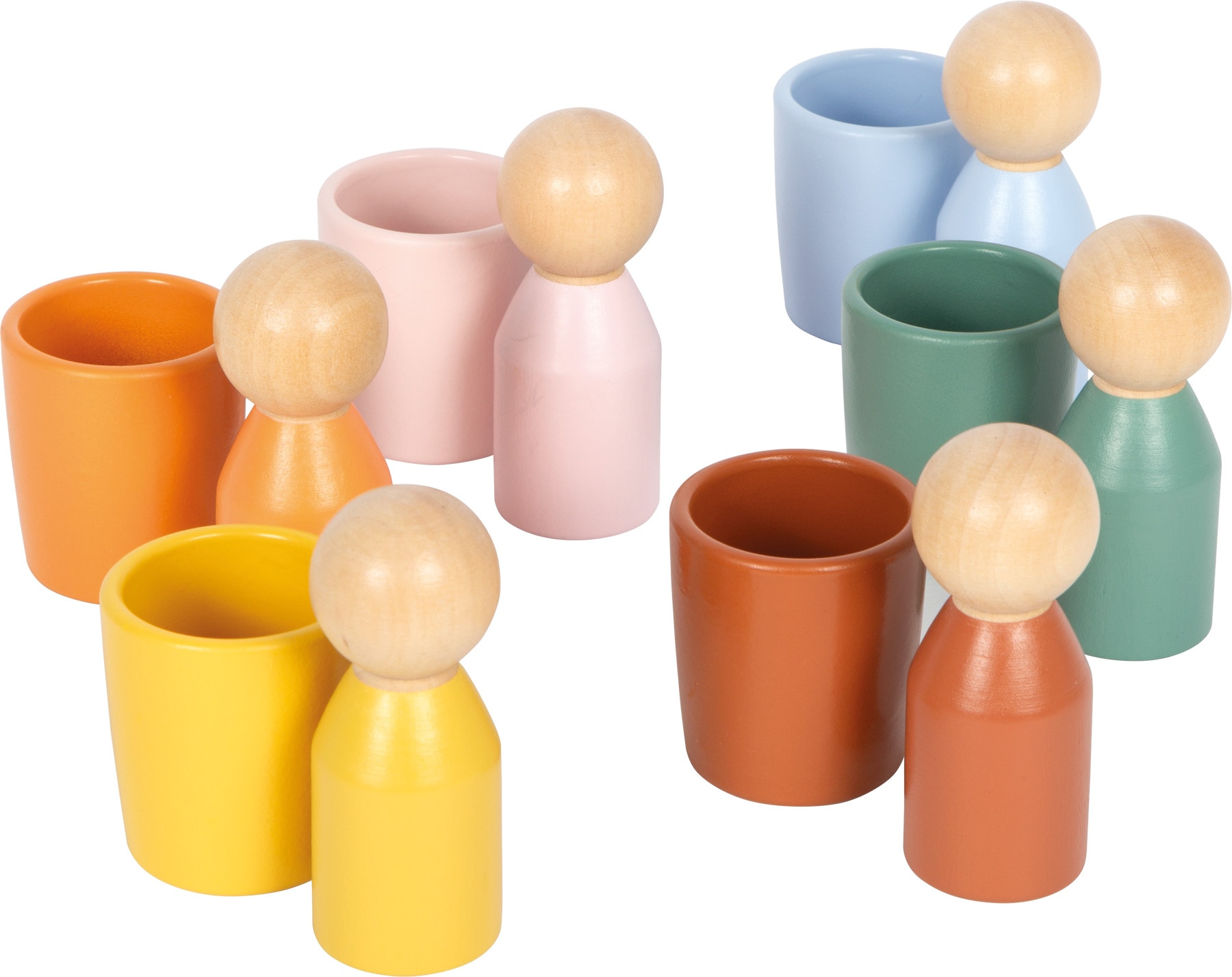 Small Foot Steckspielzeug »Sortierbecher Montessori mit Figuren«