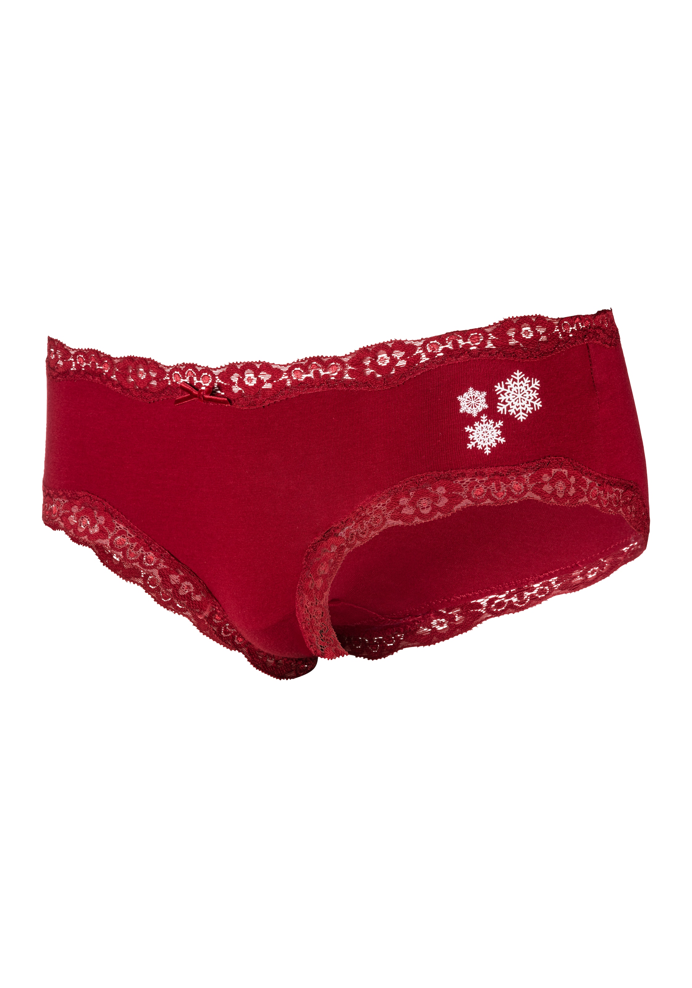 LASCANA Hipster, (Packung, 2 St.), mit floraler Spitze