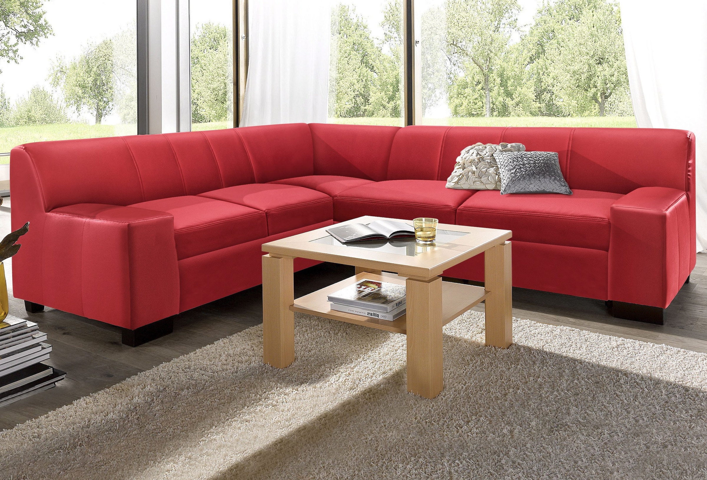 DOMO collection Ecksofa »Norma Top, elegant und modern, flache Armlehnen, L günstig online kaufen