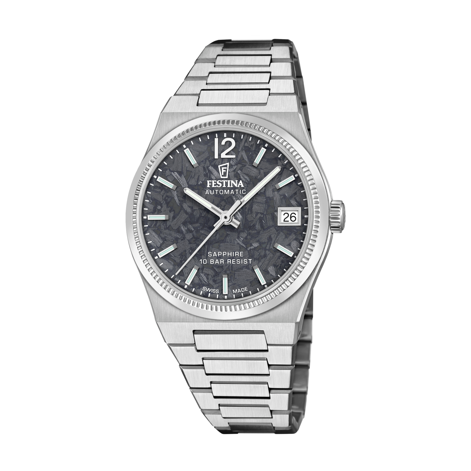 Festina Automatikuhr »Automatic« Armbanduhr, Damenuhr, Swiss Made, Mechanische Uhr, Edelstahlarmband