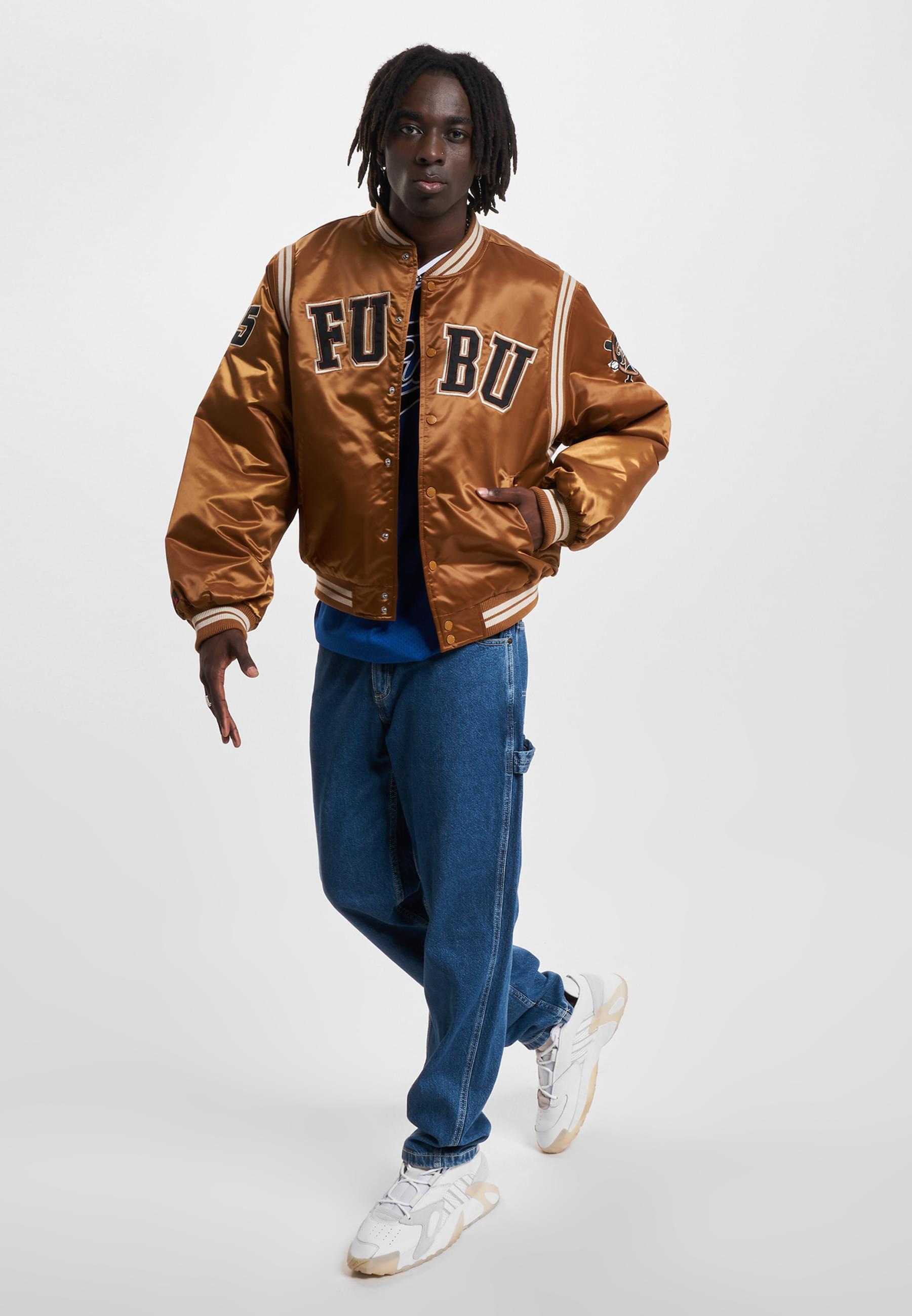 Fubu Bomberjacke »Fubu Herren FM233-001-1 FUBU College Satin Varsity Jacket« 1 Stk. tlg. ohne Kapuze