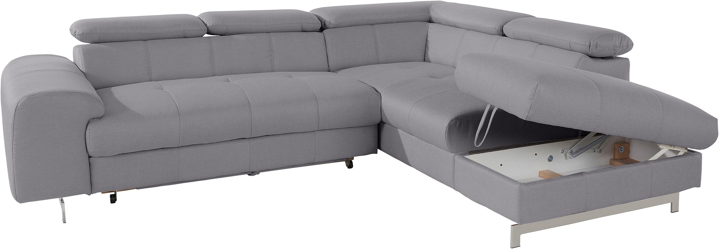 COTTA Ecksofa »Chef L-Form«, mit Kopfteilverstellung, wahlweise mit Bettfunktion & Bettkasten