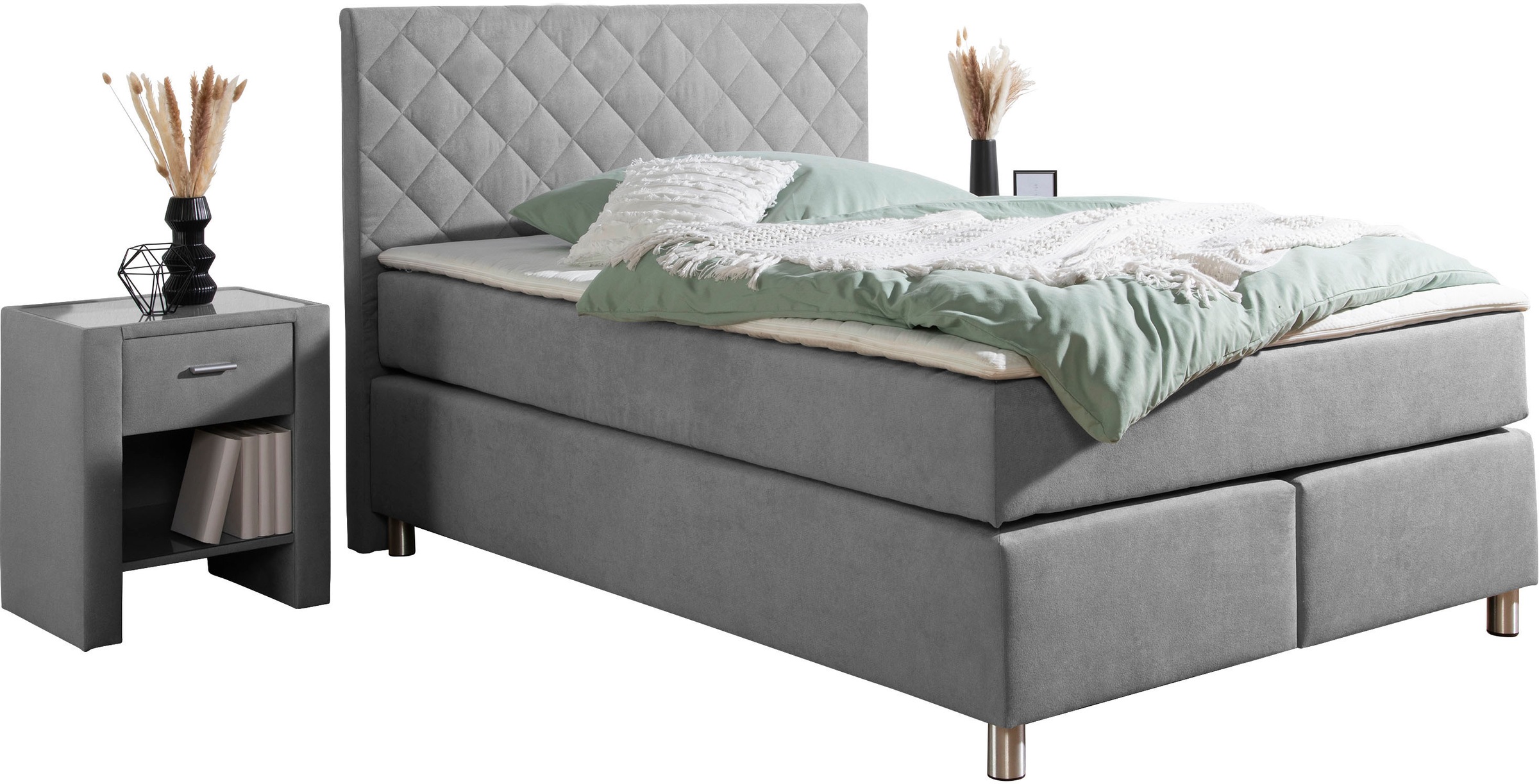 Home affaire Boxspringbett »Bernard, in verschiedenen Breiten« inkl. Topper günstig online kaufen