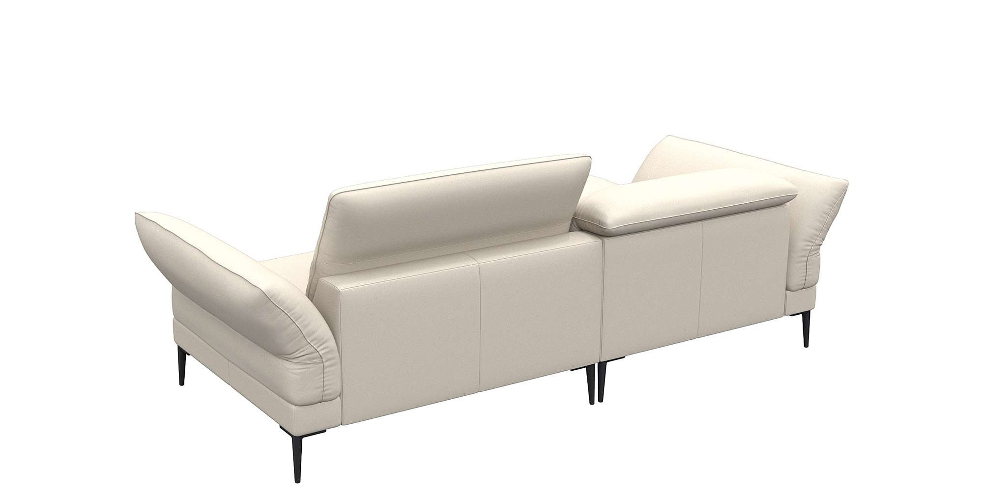 FLEXLUX Ecksofa »Salino, Funktionssofa mit Recamiere, Relaxsofa, Ecksofa«, Sofa mit Arm- und Kopfteil-Verstellungen, Kaltschaum & Stahl-Wellen