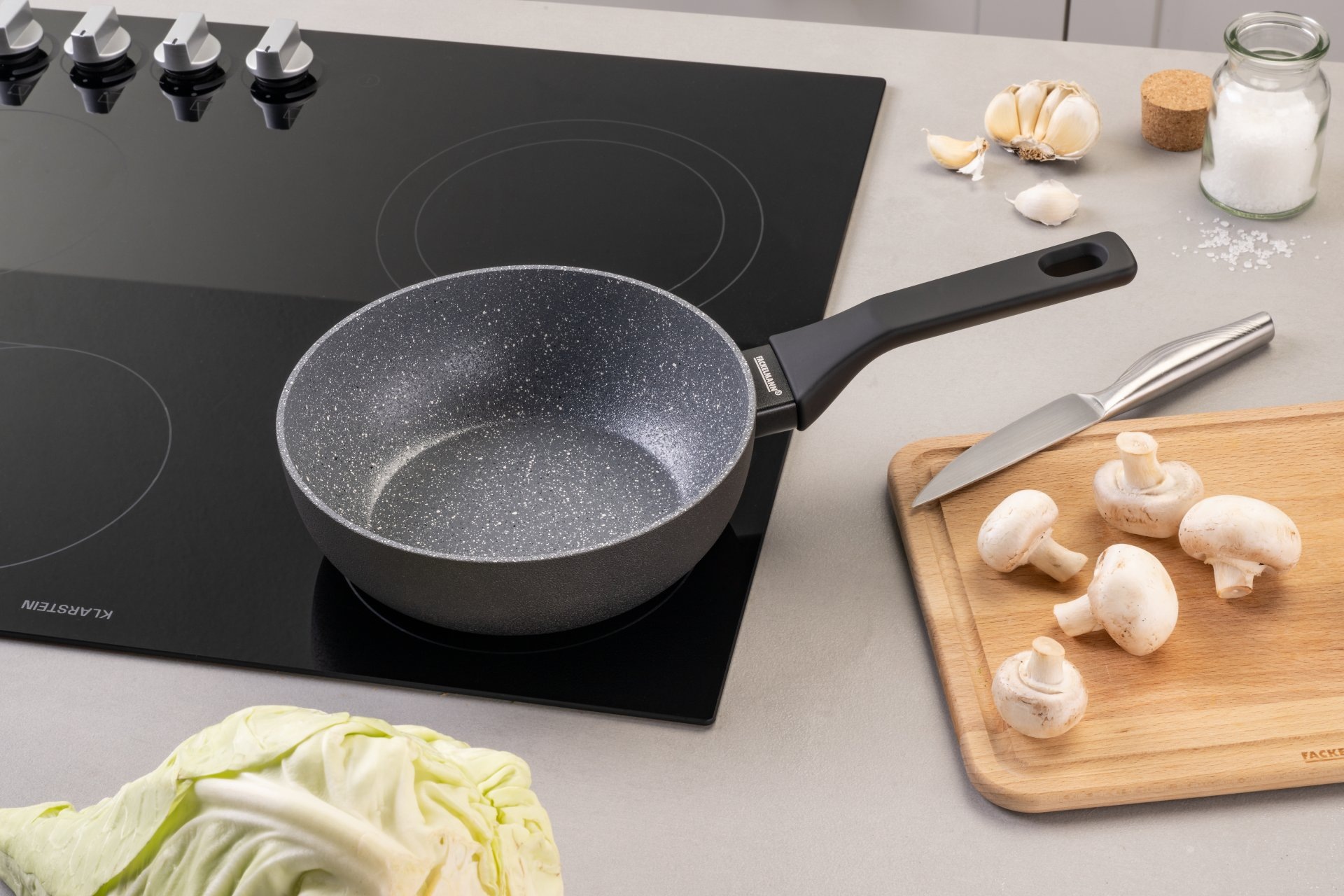 FACKELMANN Wok »Cosmo«, Aluminium, (Set, 2 tlg.), Wokpfannen-Set Cosmo Ø 20 cm & Ø 28 cm – mit Ceramic-Beschichtung