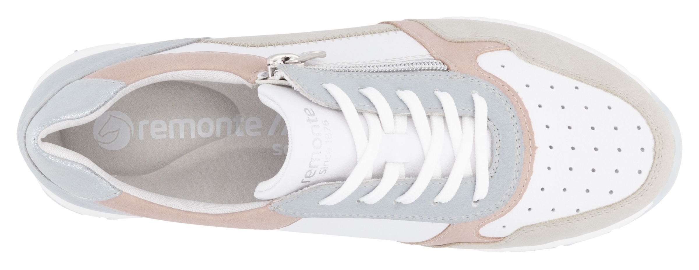 Remonte Keilsneaker, Freizeitschuh, Halbschuh, Schnürschuh mit gepolstertem Schaftrand