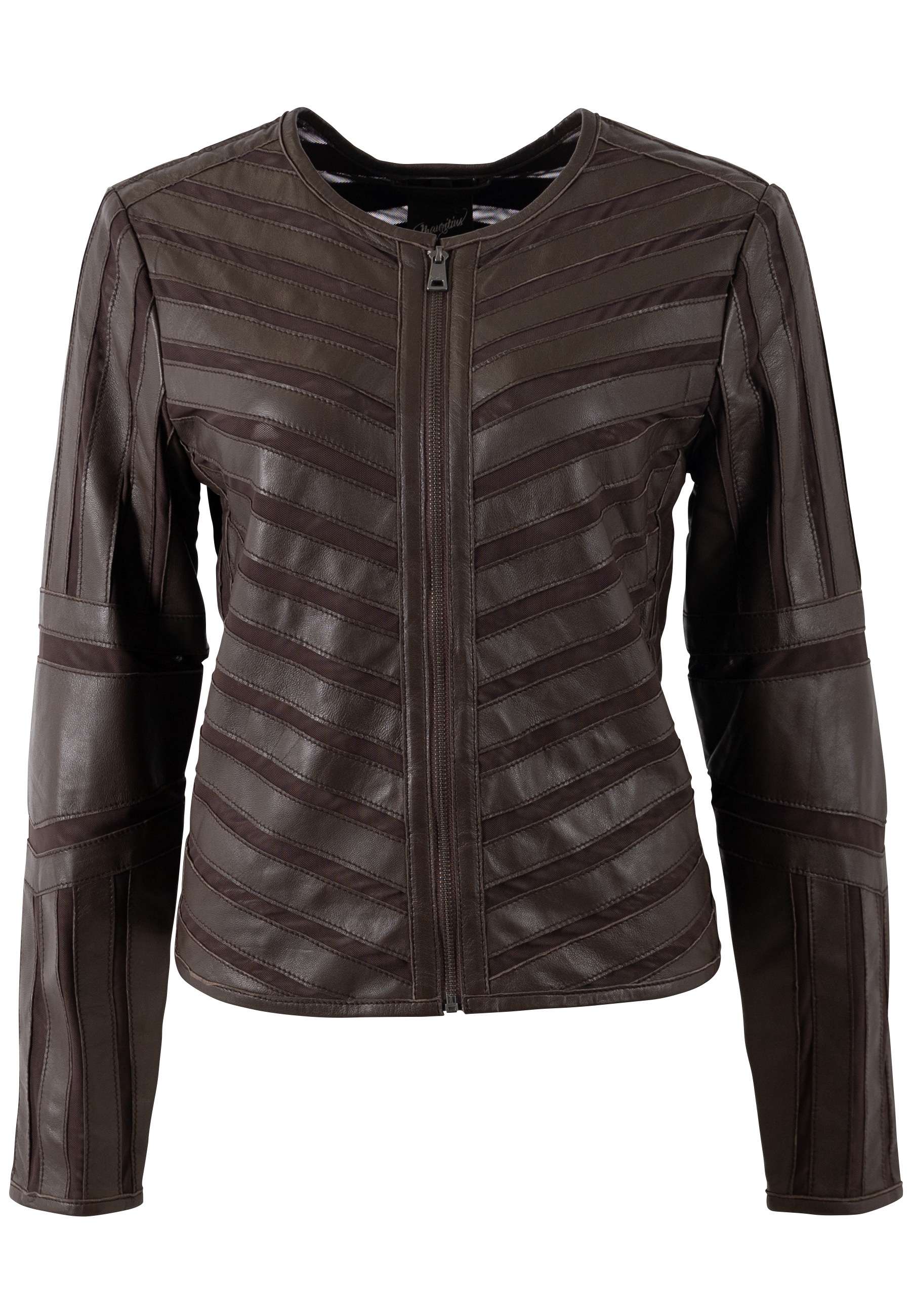 Mauritius Lederjacke »MWSuri« im Materialmix, Mesh-Einsätze