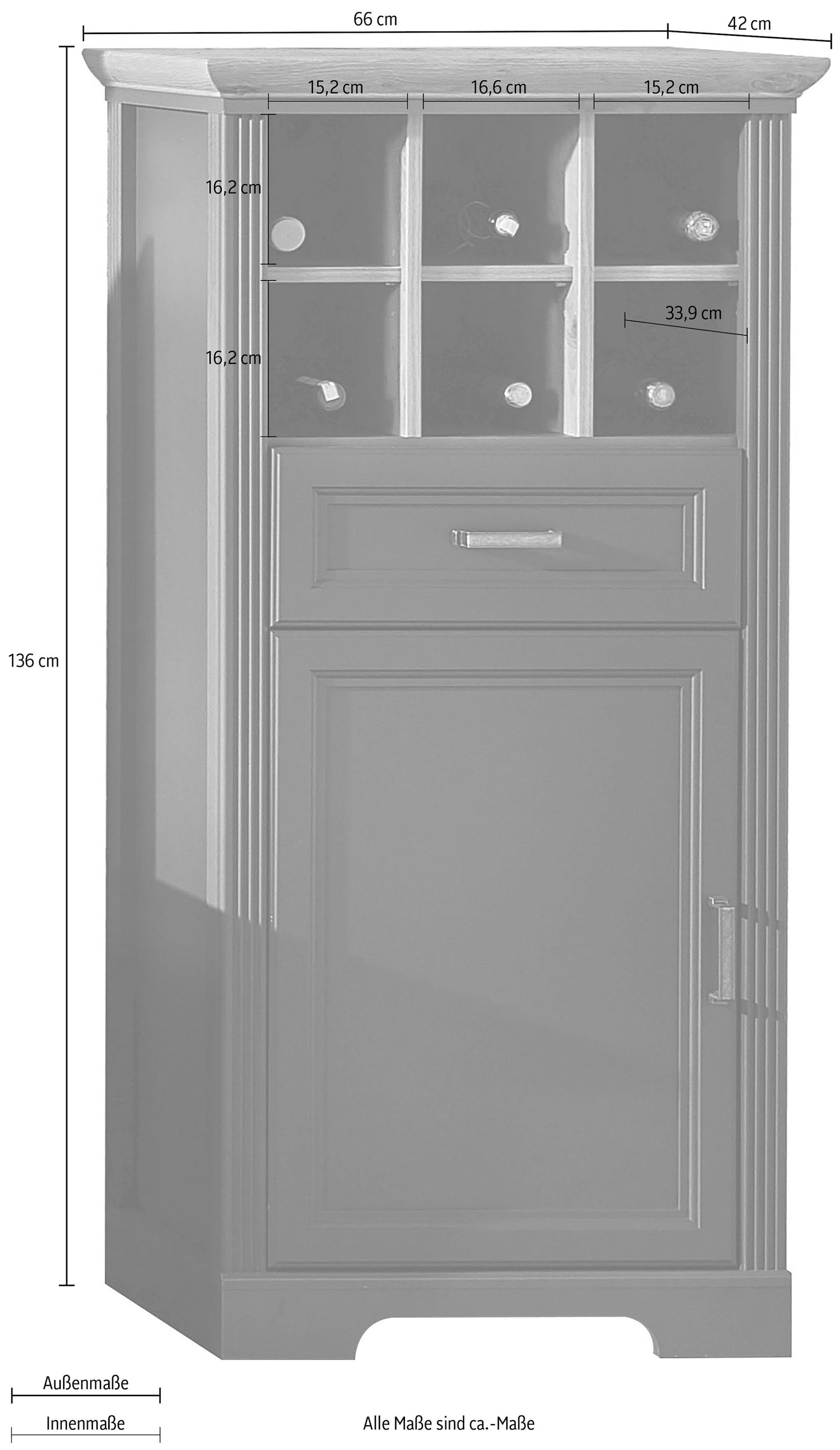 Innostyle Stauraumschrank »Jasmin«, mit Weinregal