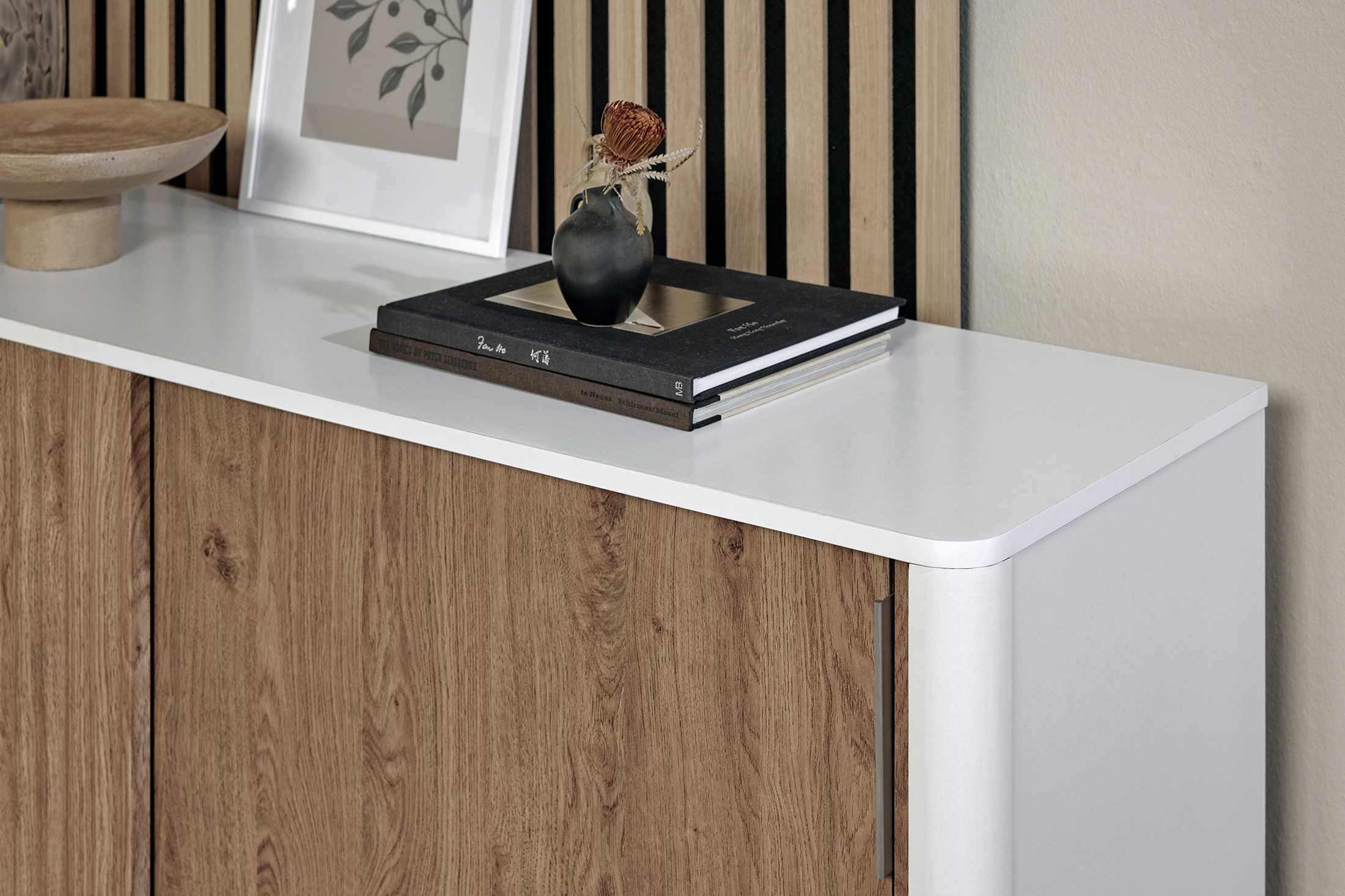 Jahnke Sideboard »WAVE SBS 145«, (1 St.), Retro-Stil, mit 2 Schiebetüren, ca. 148 cm