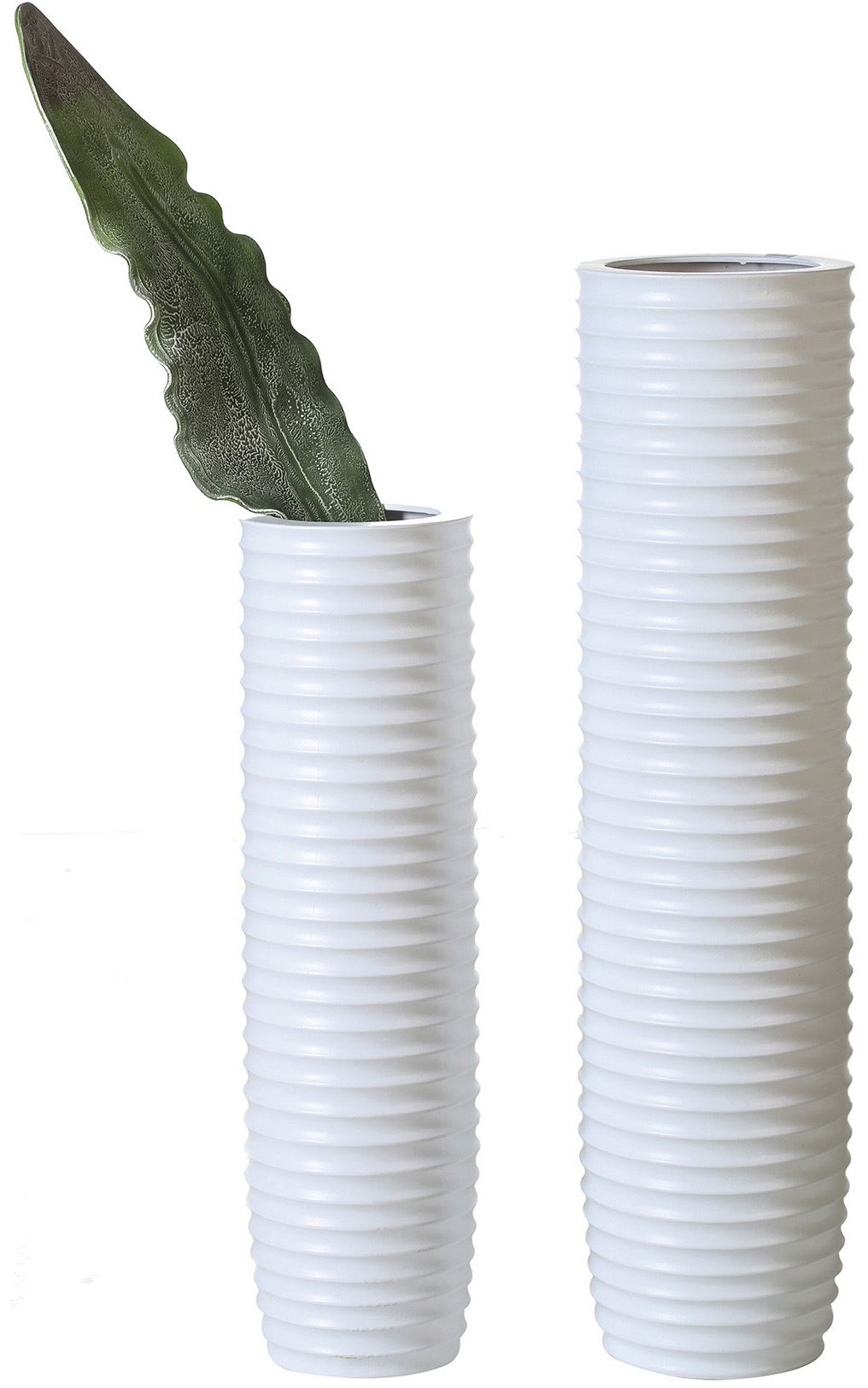 GILDE Bodenvase »Gentle«, (1 St.), Keramik, matt, mit Rillenstruktur, 58 cm günstig online kaufen