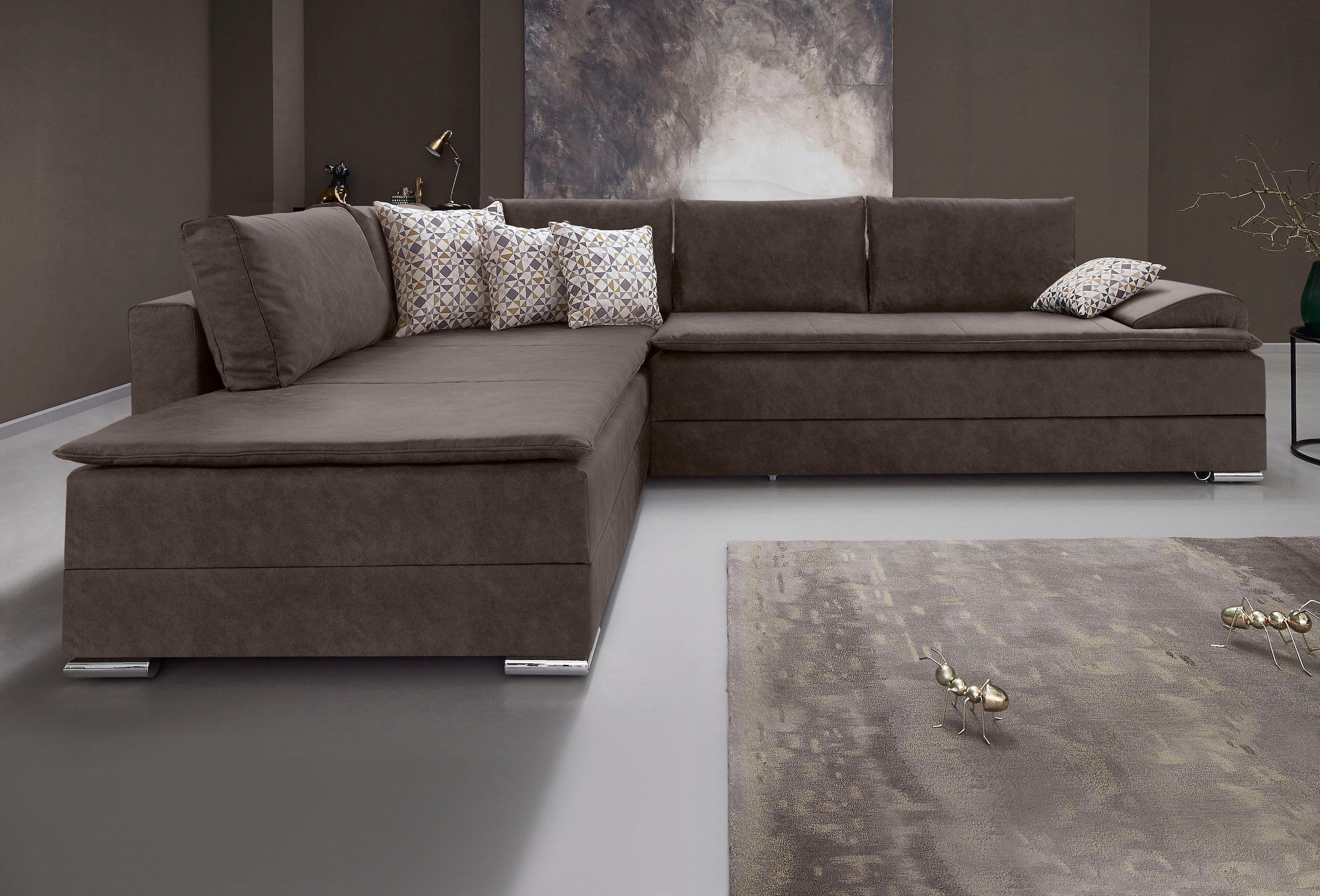 INOSIGN Ecksofa »Night & Day L-Form«, mit Boxspring Bettfunktion 180x200 cm, Dauerschläfer