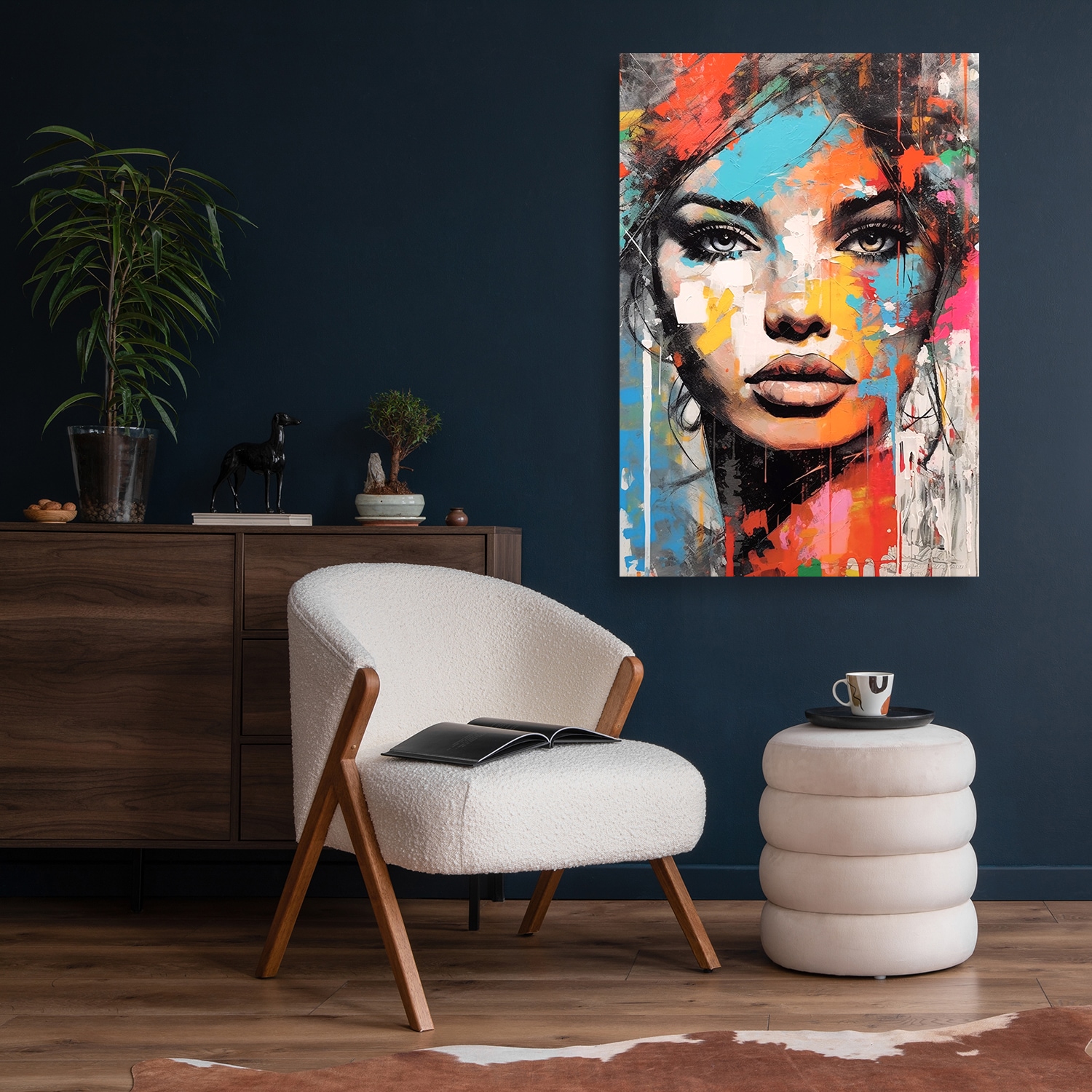 Affengeilebilder Leinwandbild »Female Popart by Rosa Piazza auf Keilrahmen gespannt« 1 Stk. tlg. Kunstdruck Wandbild Bild in verschiedenen Formaten