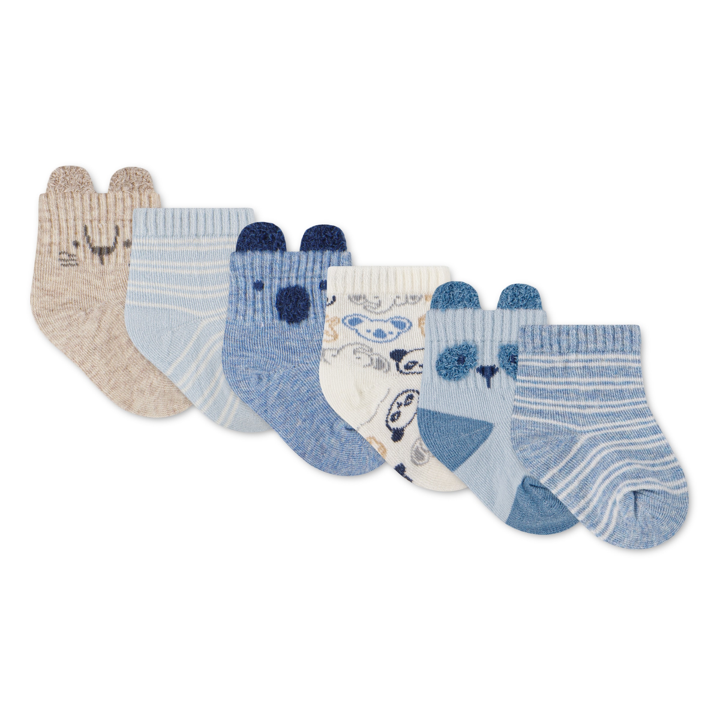 HUGGIES babywear Kurzsocken »HGHB 6PK SOCKS« Packung, 6 Paar tlg. 6 Paar Baby-Socken mit Tiermotiven / For Boys