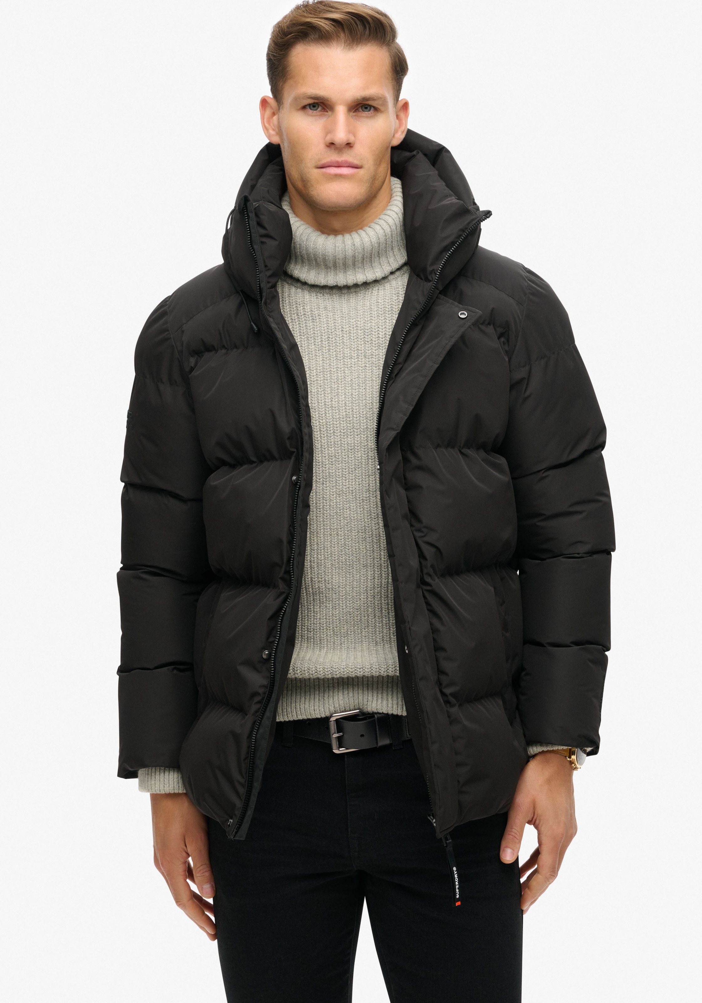 Superdry Steppjacke »HOODED 5 BAFFLE SPORTS PUFFER«, mit Kapuze