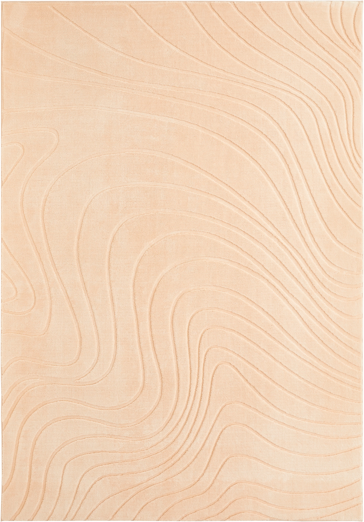 Andiamo Teppich »Dale«, rechteckig, 10 mm Höhe, Uni Farben, Hoch-Tief-Struktur, Carving-Effekt, Wohnzimmer