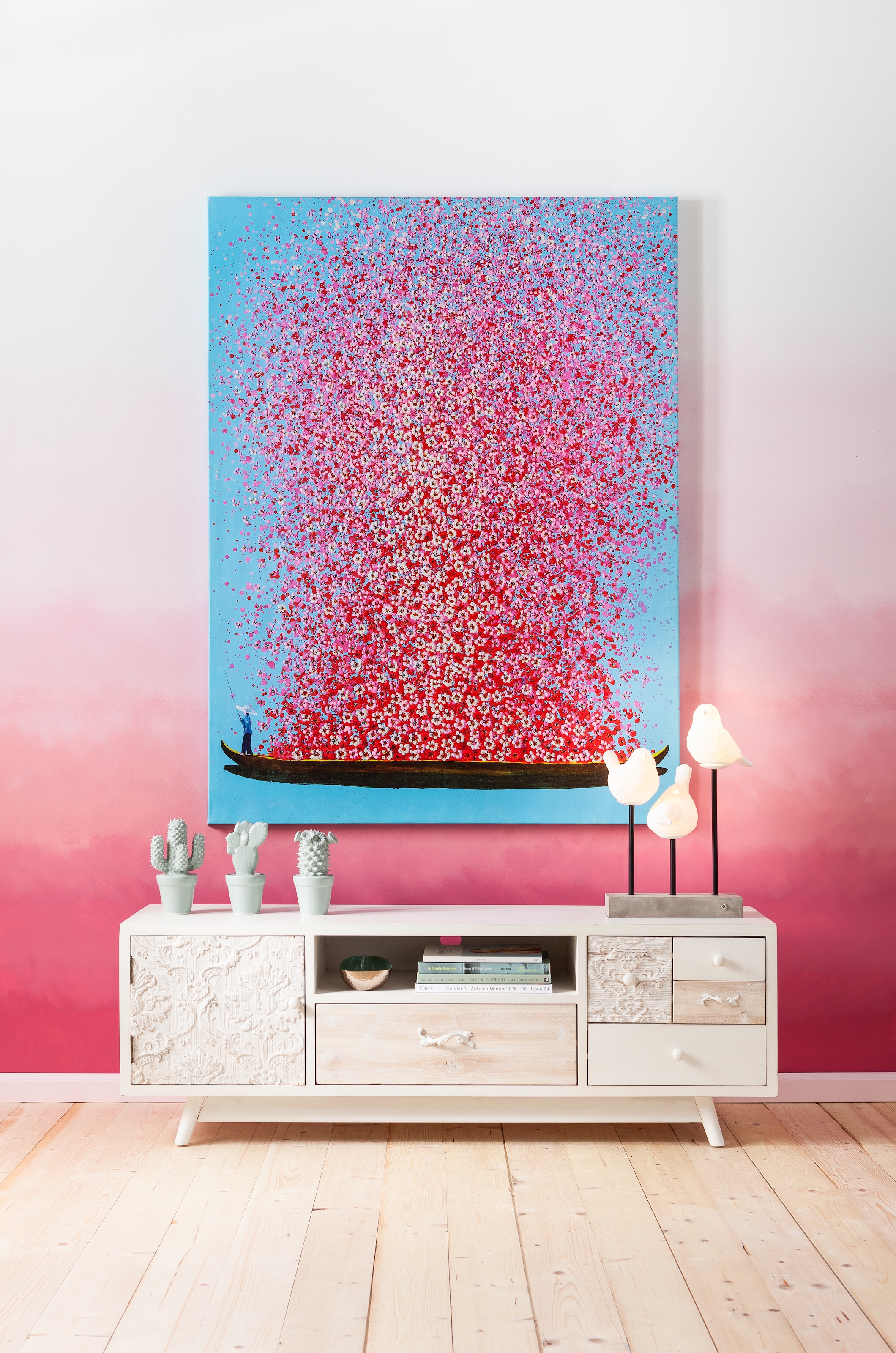 Kare Design Leinwandbild »Bild Touched Flower Boat« günstig online kaufen