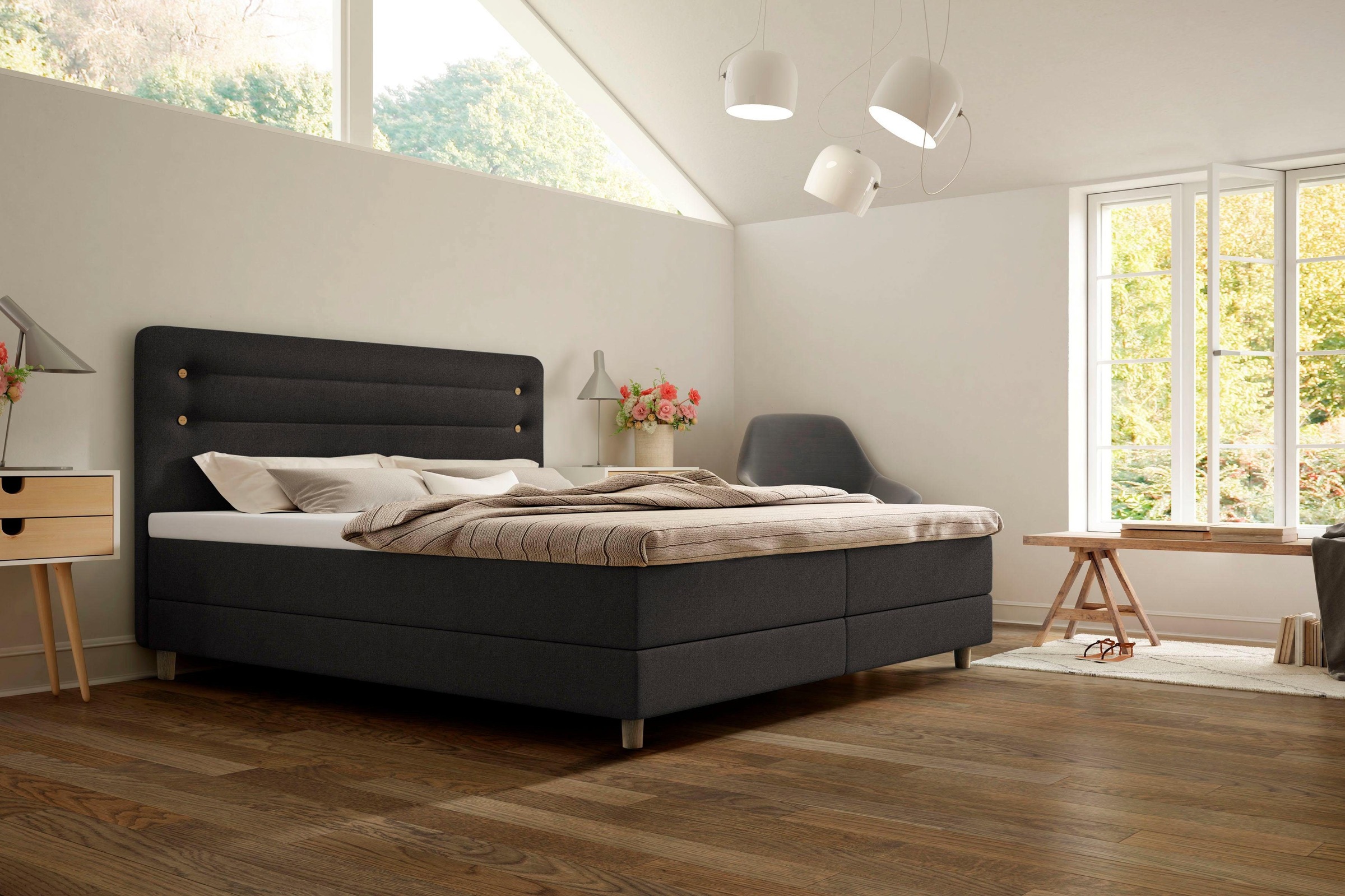 Bild von Schlaraffia Boxspringbett »Fidelio«, inkl GELTEX® Next Topper, Holzfuß in Eiche