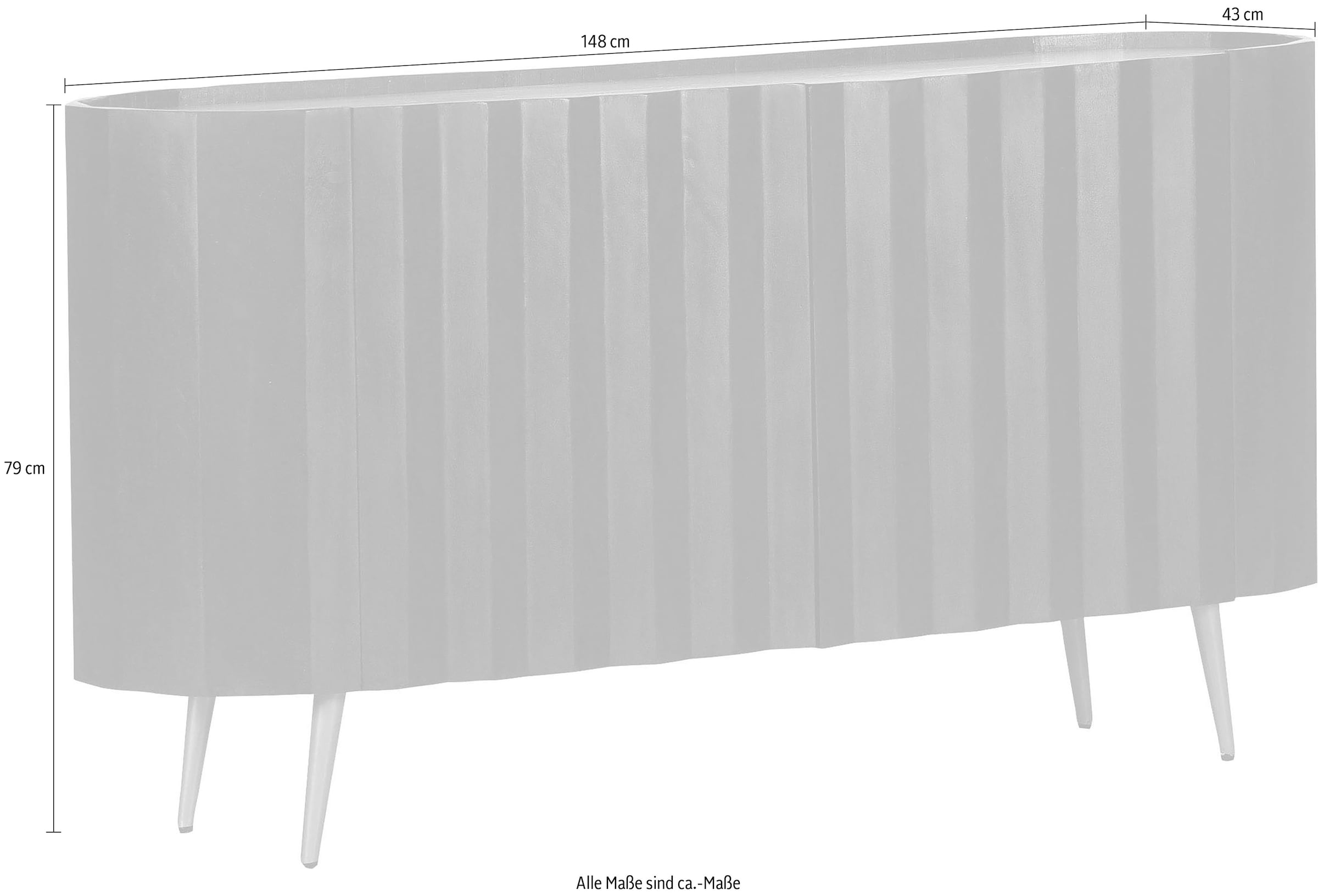 Gutmann Factory Sideboard »Goba« Kommode, Breite 148 cm