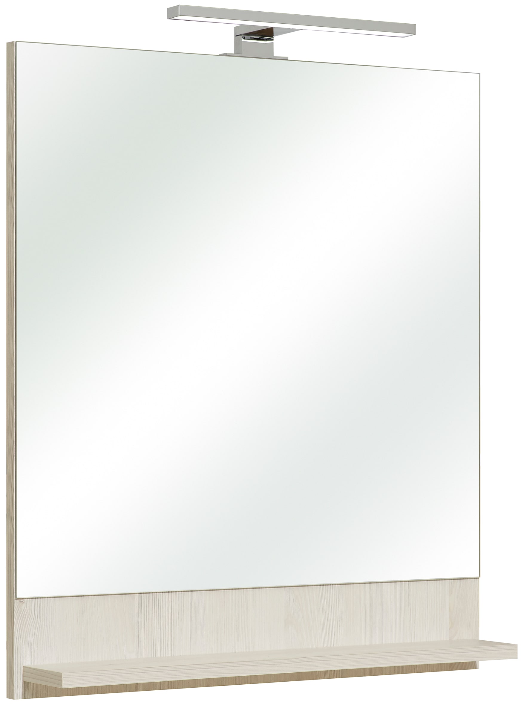 Saphir Badmöbel-Set »Quickset 350 2-teilig, mit Waschbeckenunterschrank und LED-Spiegel«, (Set), Pinie Ida hell Nachbildung, mit 2 Türen, ohne Waschbecken