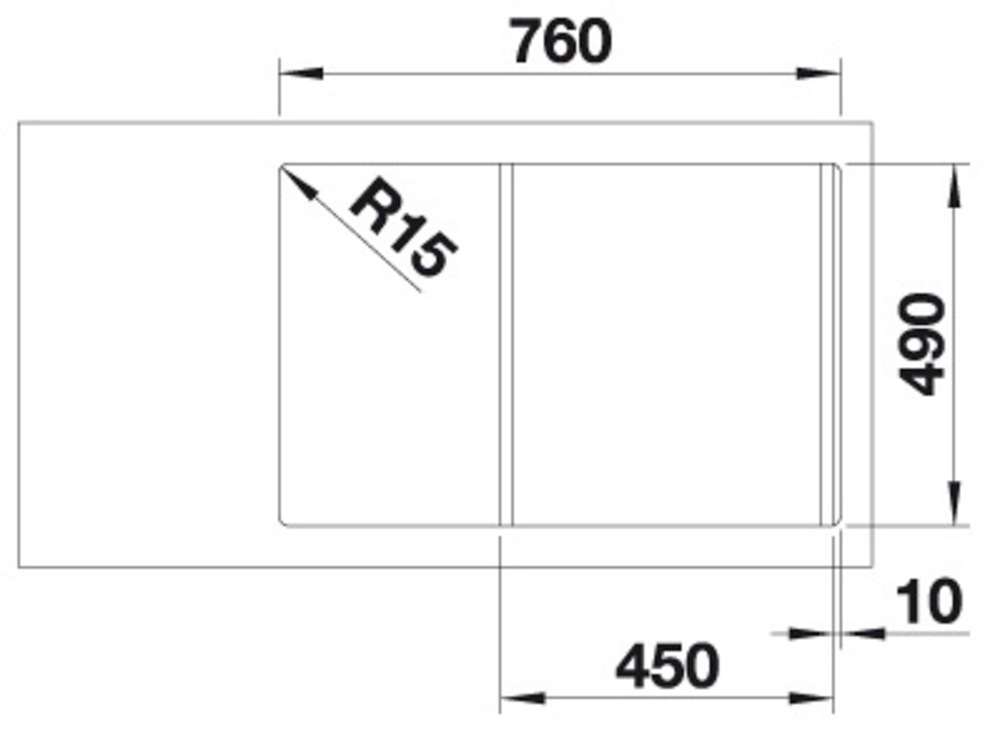 Blanco Granitspüle »AXIA III 45 S« 1 Stk. tlg. inklusive gratis Esche-Compound-Brückenschneidebrett
