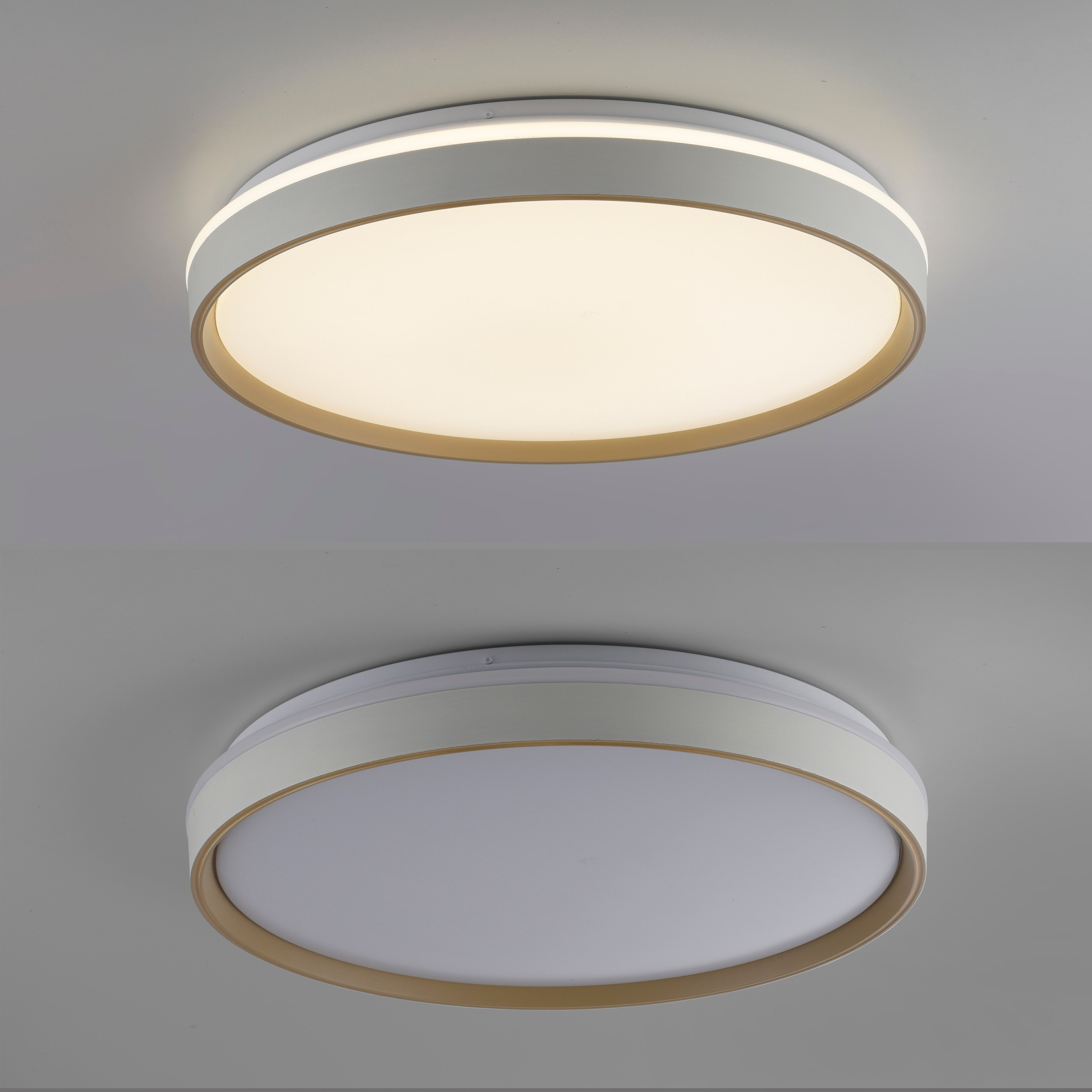 JUST LIGHT LED Deckenleuchte »MIO« LED-Board 1 Stk. warmweiß - kaltweiß CCT-Farbtemperatursteuerung, Infrarot-FB, Stufenlos dimmbar, Memory