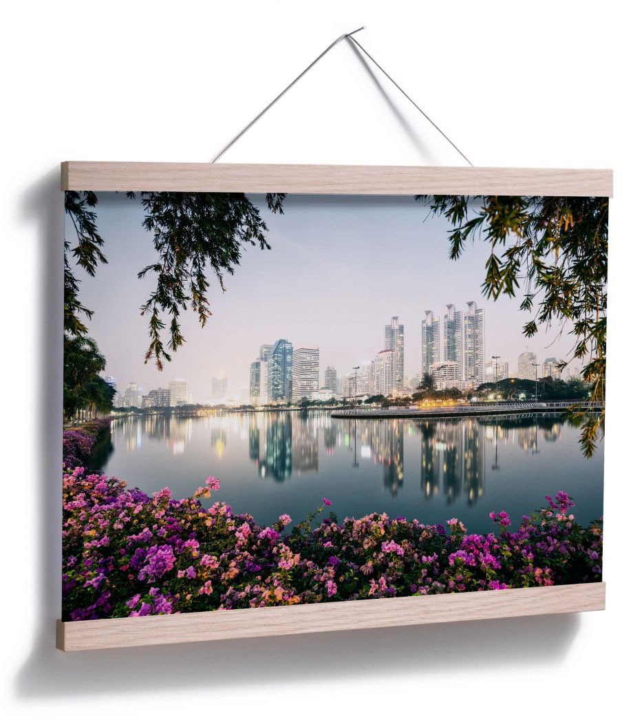 (1 Wandbild, St.), »Bangkok Bild, online Poster, Wall-Art kaufen Wandposter Poster Lichter«, Landschaften,