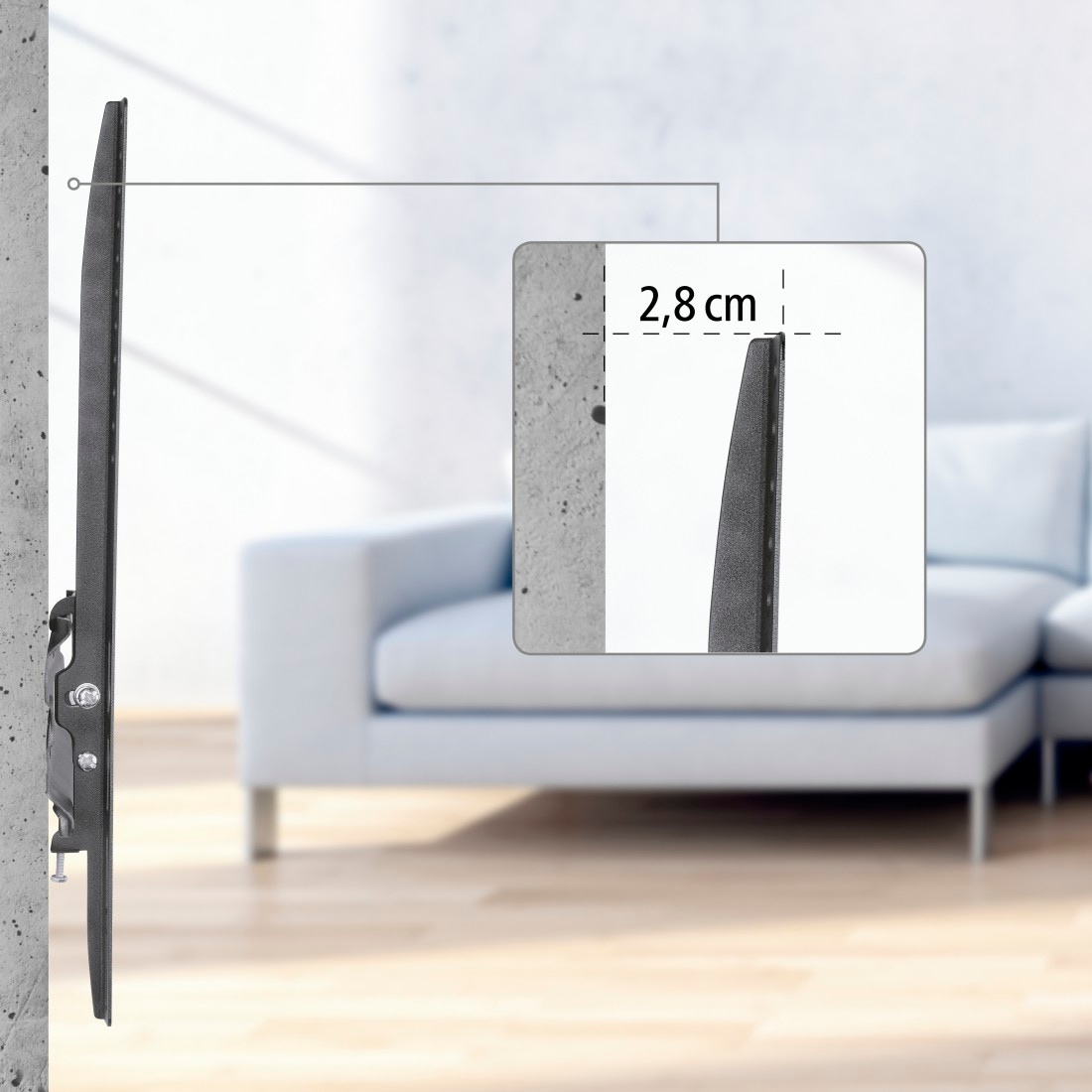 Hama TV-Wandhalterung »Wandhalterung (neigbar, VESA 400x400, 32"- 65")«, bis 165 cm Zoll