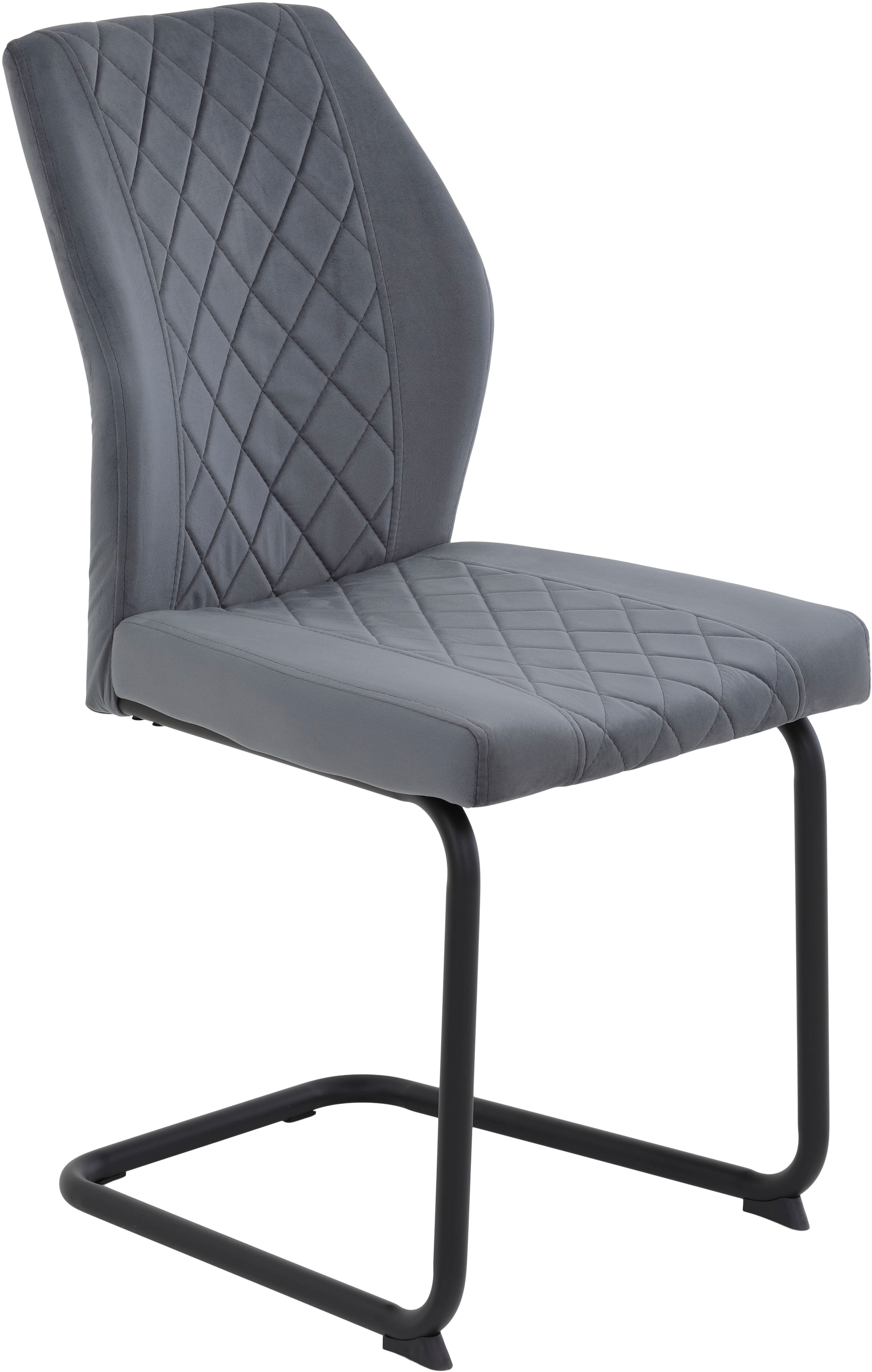 HELA Freischwinger »OSLO«, (Set), 4 St., Microfaser-Samtvelours, Freischwinger,Rautensteppung,Microfaser Samtvelour,140kg belastbar