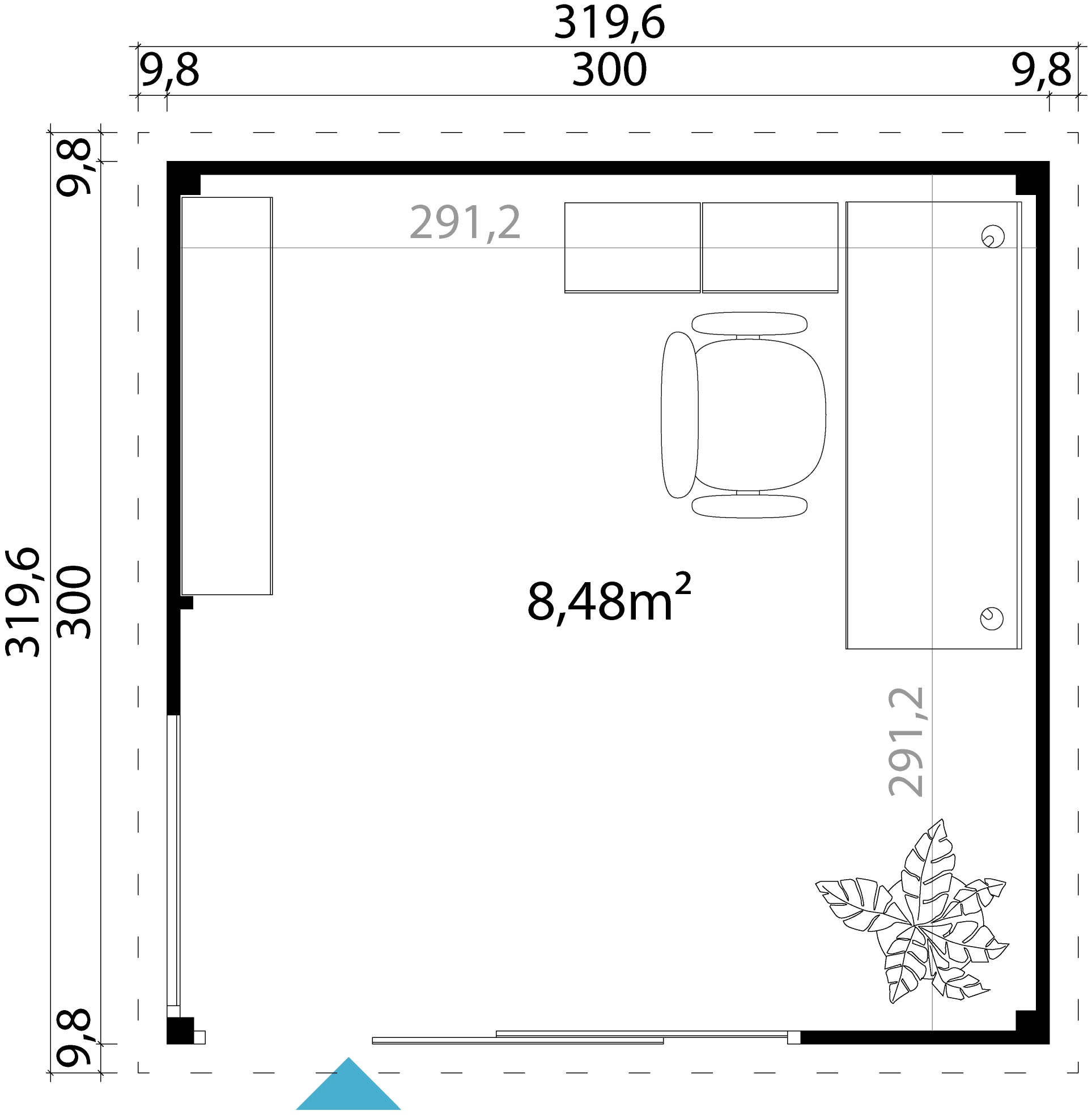 LASITA MAJA Gartenhaus »DOMEO 1 CARBONGRAU/ANTHRAZIT«, (Set), Fundamentmass 3000 x 3000, Carbongrau