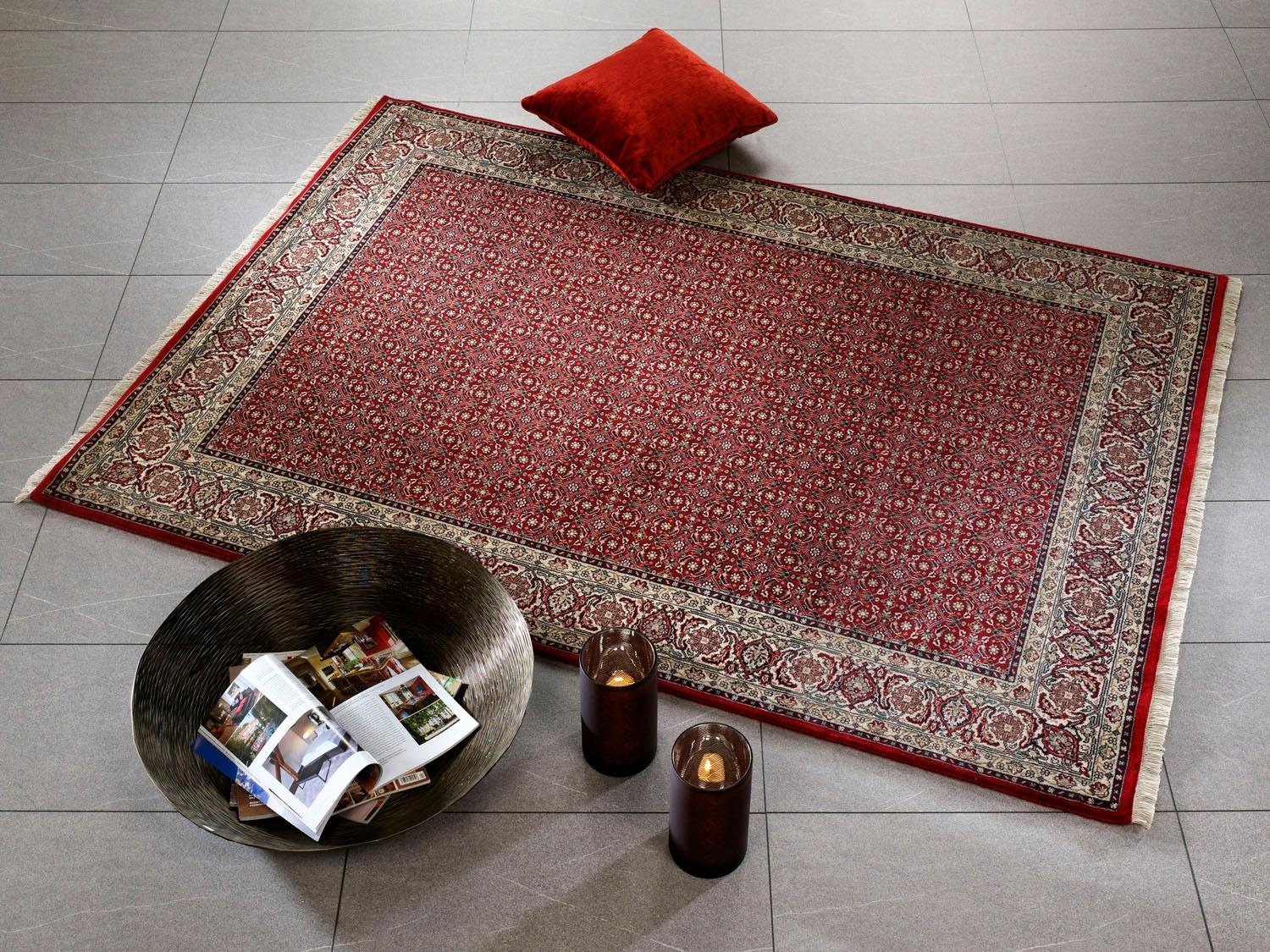 OCI DIE TEPPICHMARKE Orientteppich »Sultan Herati«, rechteckig, 15 mm Höhe, hochwertig handgeknüpft, mit Fransen, Wohnzimmer