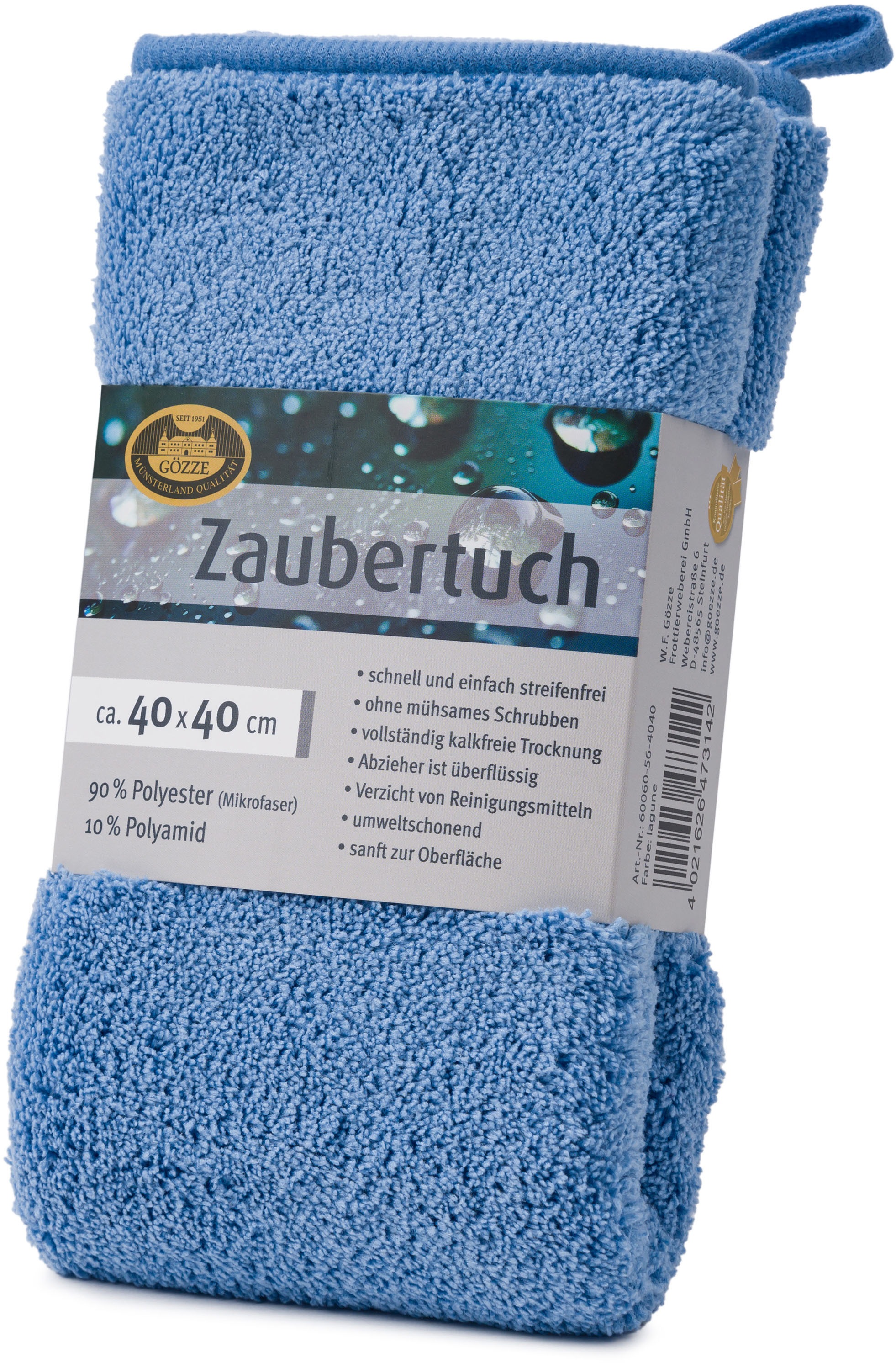 Gözze Mikrofasertuch »Zaubertuch«, Mikrofaser, 40 cmx40 cm, (Set, 2 St.), hohe Wasseraufnahme, extrem saugstark, zum reinigen und trocknen